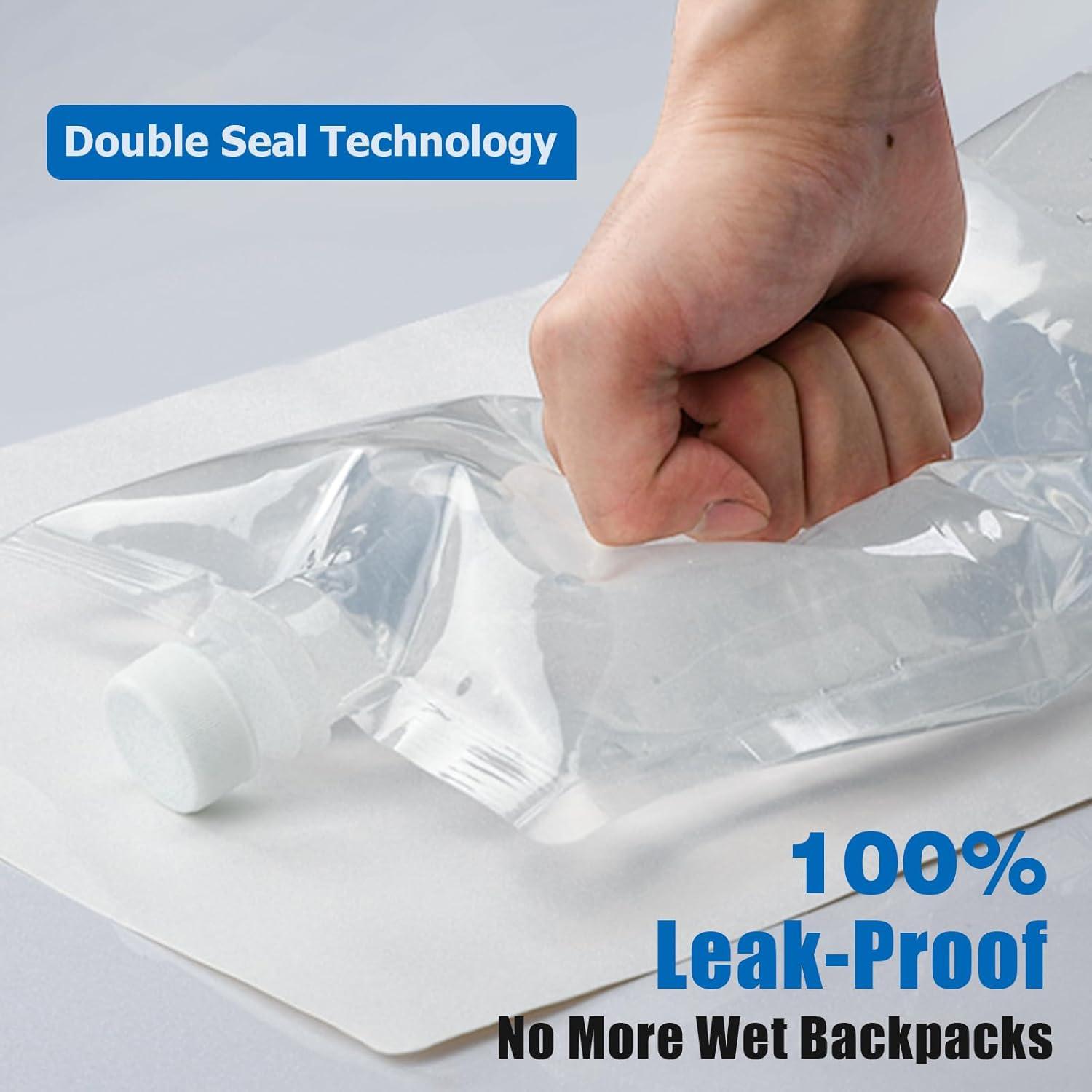 Botella de Agua Plegable 1L Ancable - Paquete de 6, Libre de BPA