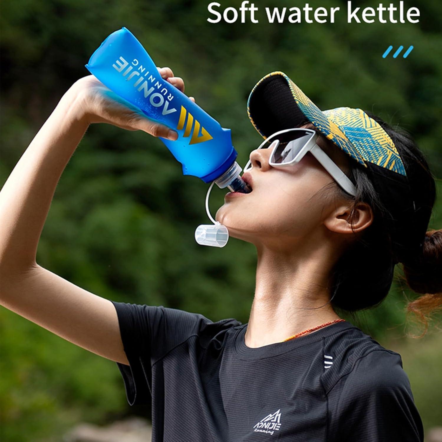 Botellas de Agua Suaves AONIJIE 500ml Plegables para Correr