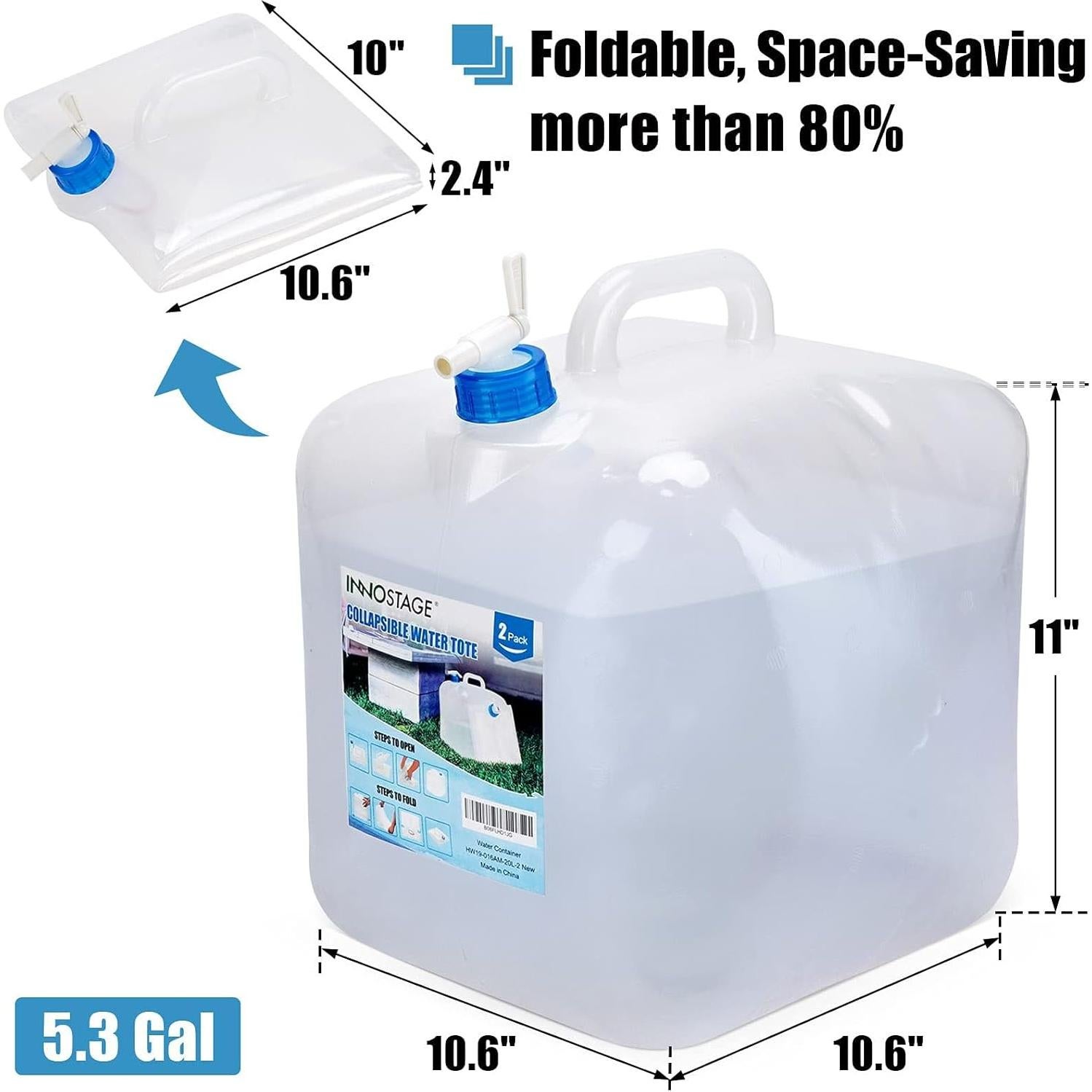 Contenedor de Agua Plegable INNO STAGE 20 Litros 2 Pack