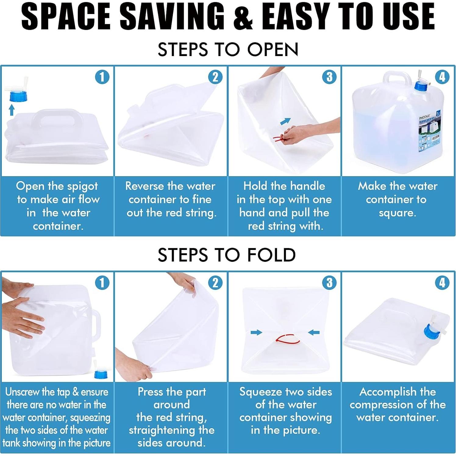 Contenedor de Agua Plegable INNO STAGE 20 Litros 2 Pack