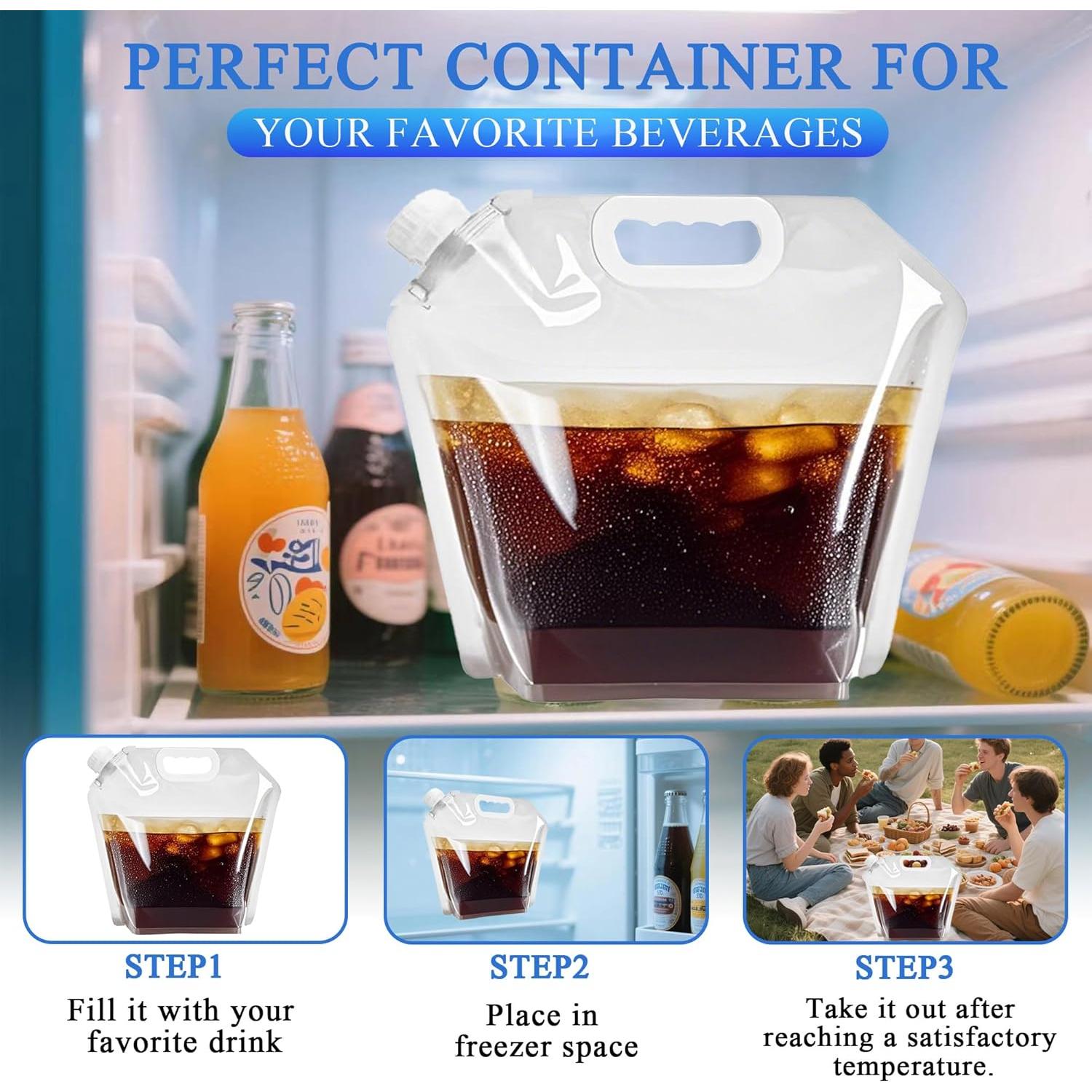 Paquete de 4 Jarras Plegables Cosell 5L - Agua Libre de BPA