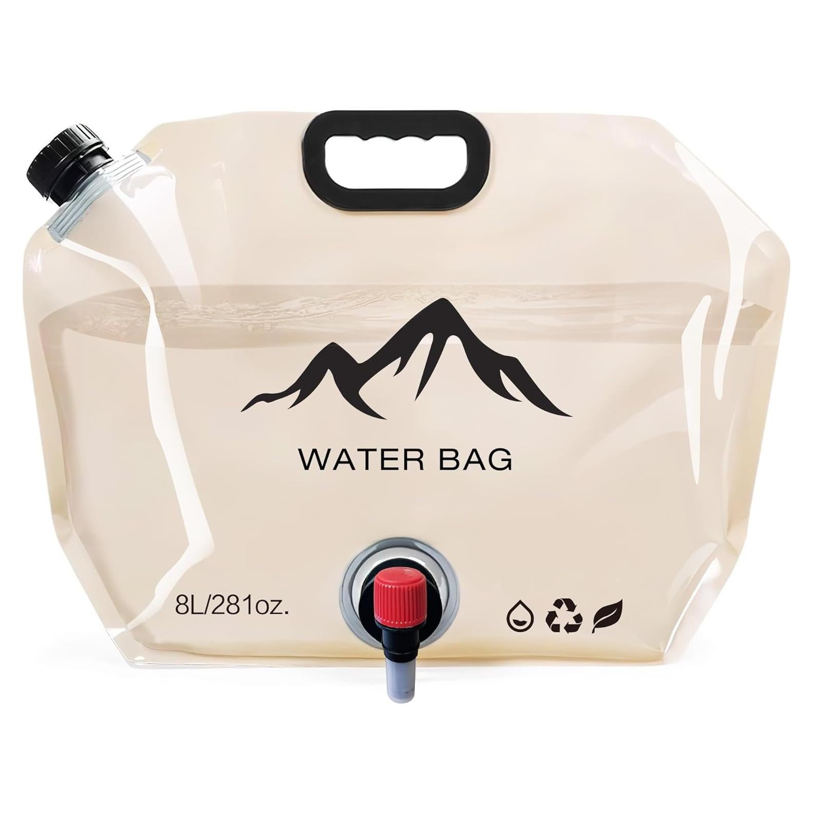 Contenedor de Agua Plegable Genérico 8L con Grifo a Prueba de Fugas