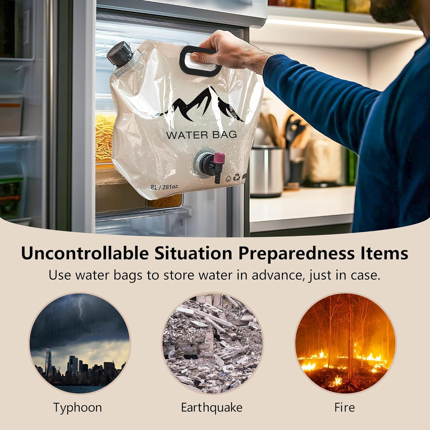 Contenedor de Agua Plegable Genérico 8L con Grifo a Prueba de Fugas