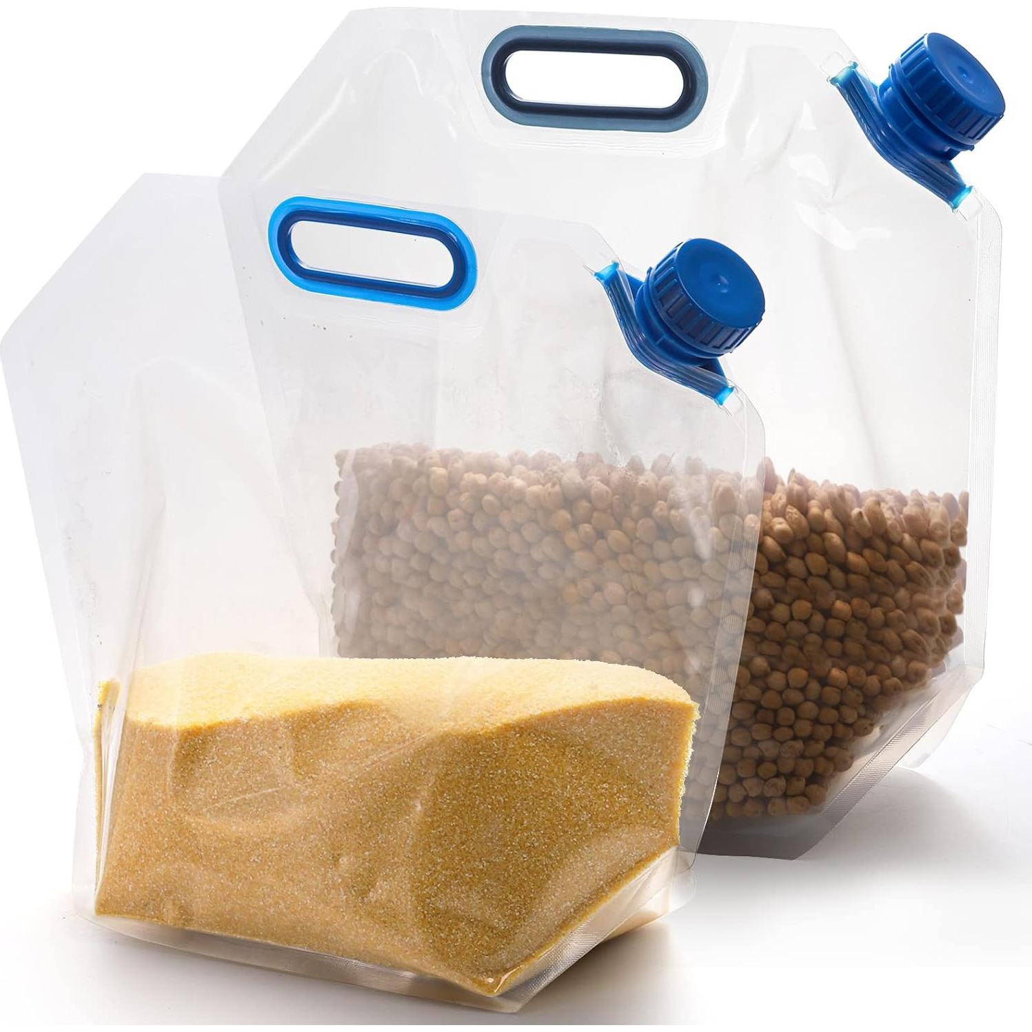 AVLA 6 Bolsas Plegables de Agua 5.7L Plástico Claro Camping