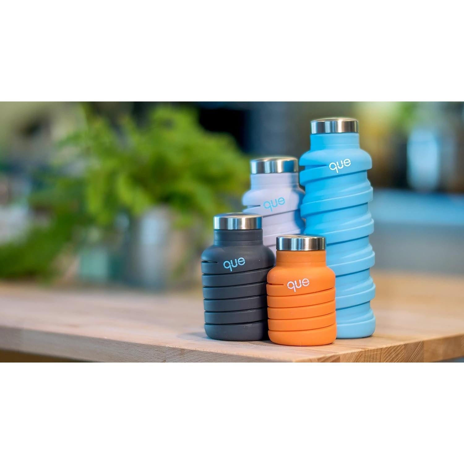 Botella de Agua Plegable que - 355ml Blanco Elegante