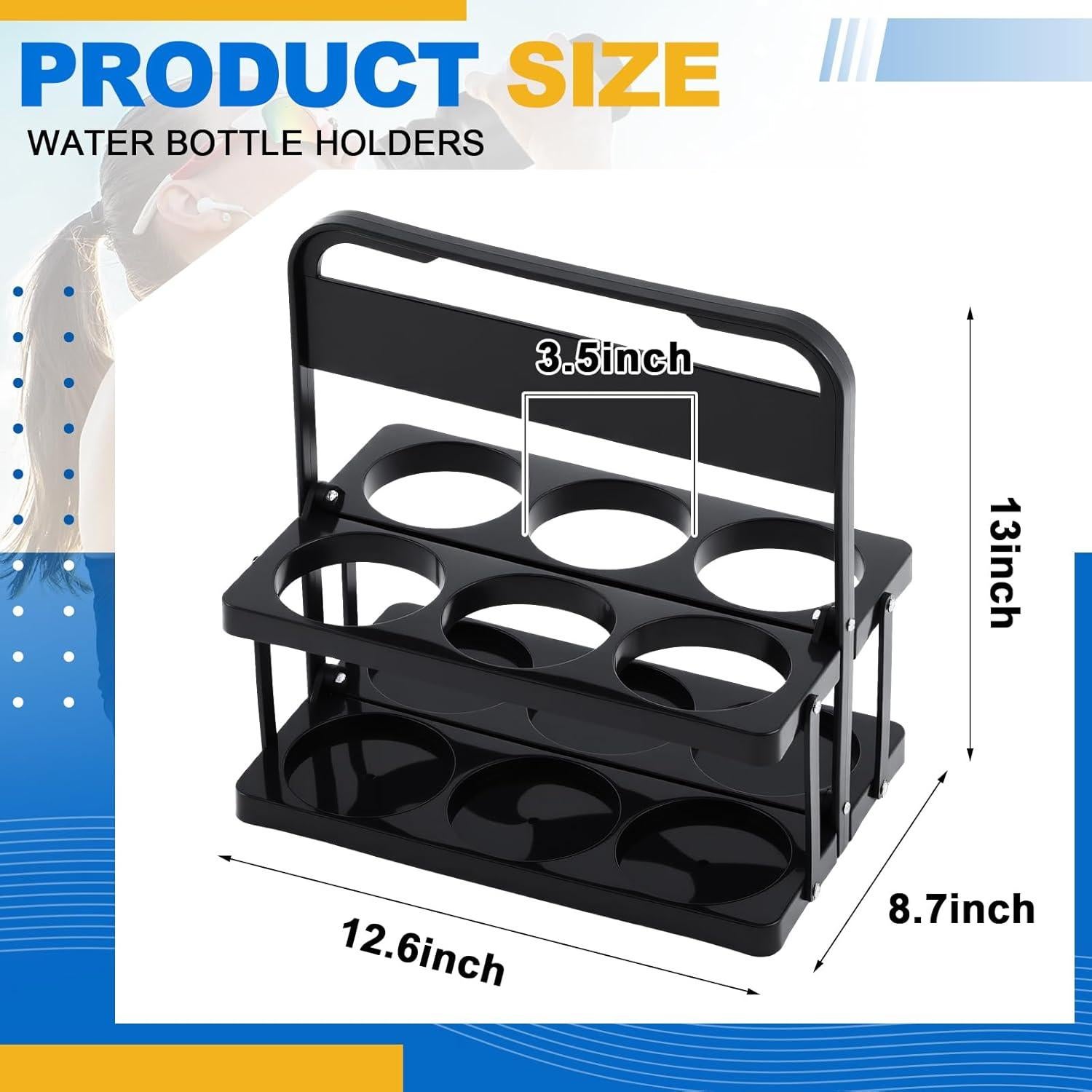 Soporte Plegable para Botellas de Agua Suclain 6 Compartimentos