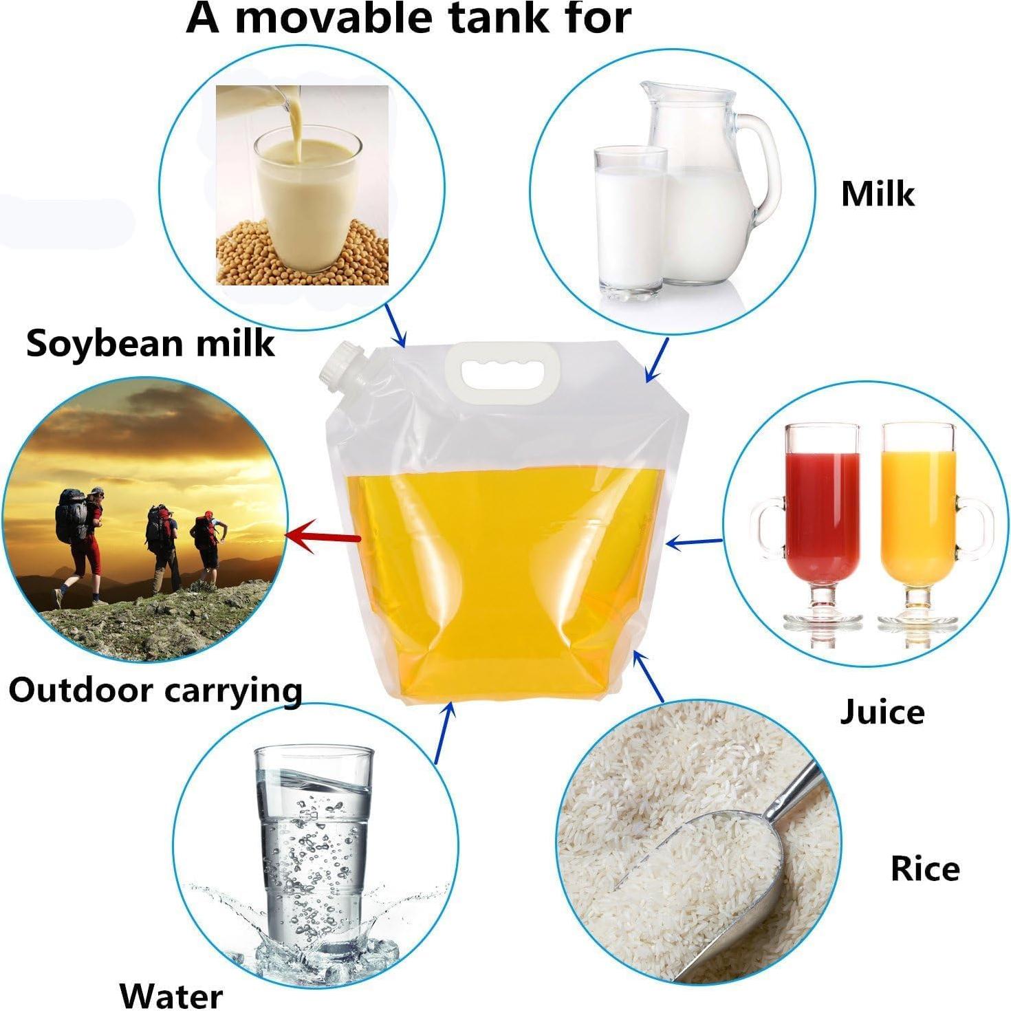 Paquete de 4 Contenedores de Agua Plegables Nainsect 5L
