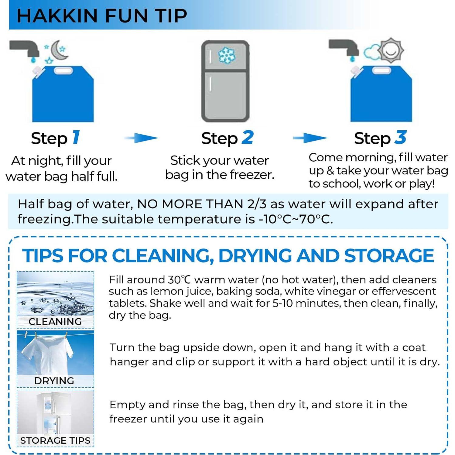 Contenedor de Agua Plegable Hakkin 4 Piezas 5L Libre BPA