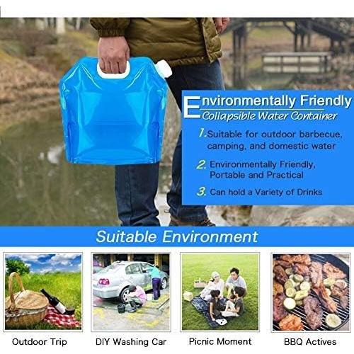 Contenedor de Agua Plegable Hakkin 4 Piezas 5L Libre BPA