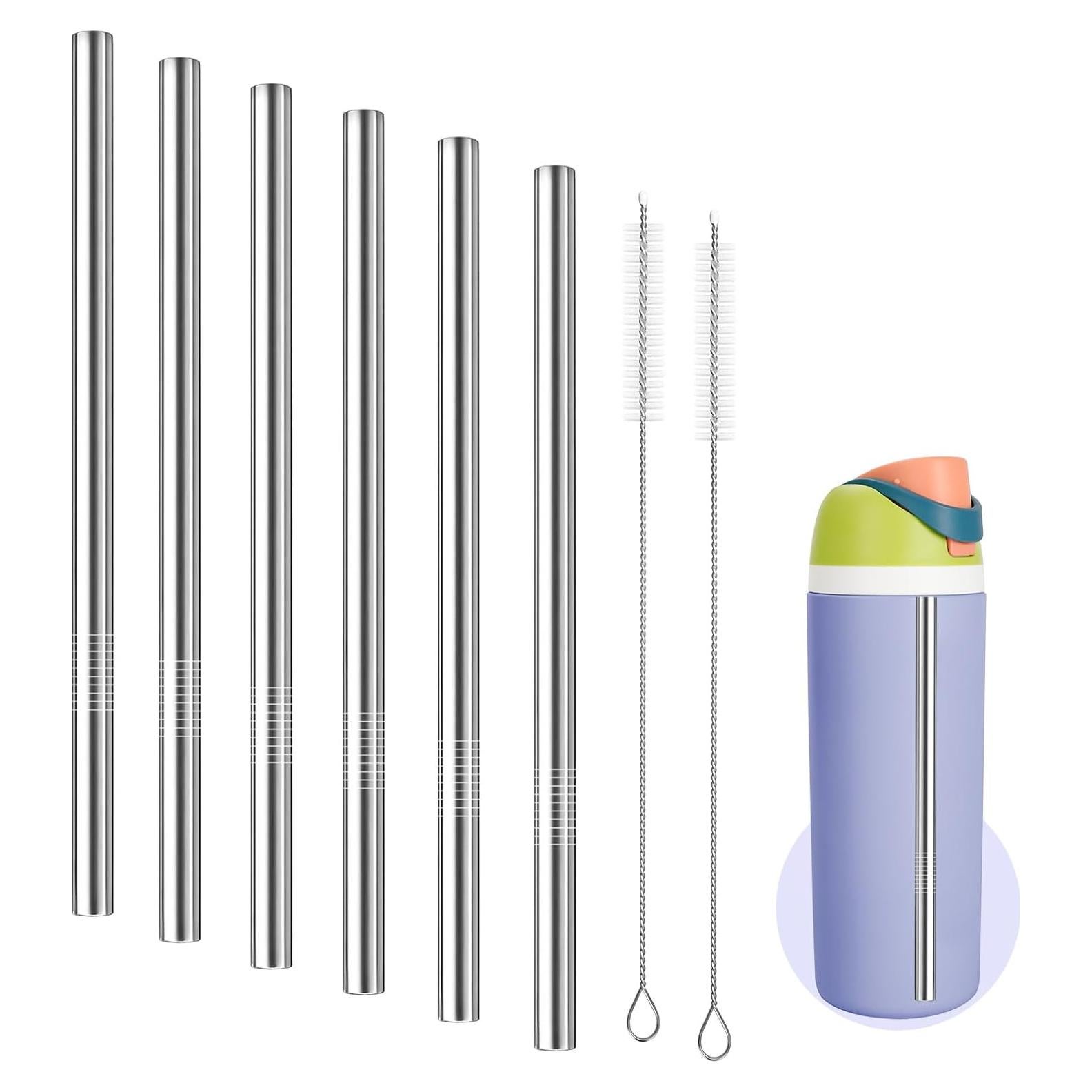 6 Popotes de Acero Inoxidable Reutilizables XHJH para Owala 40oz