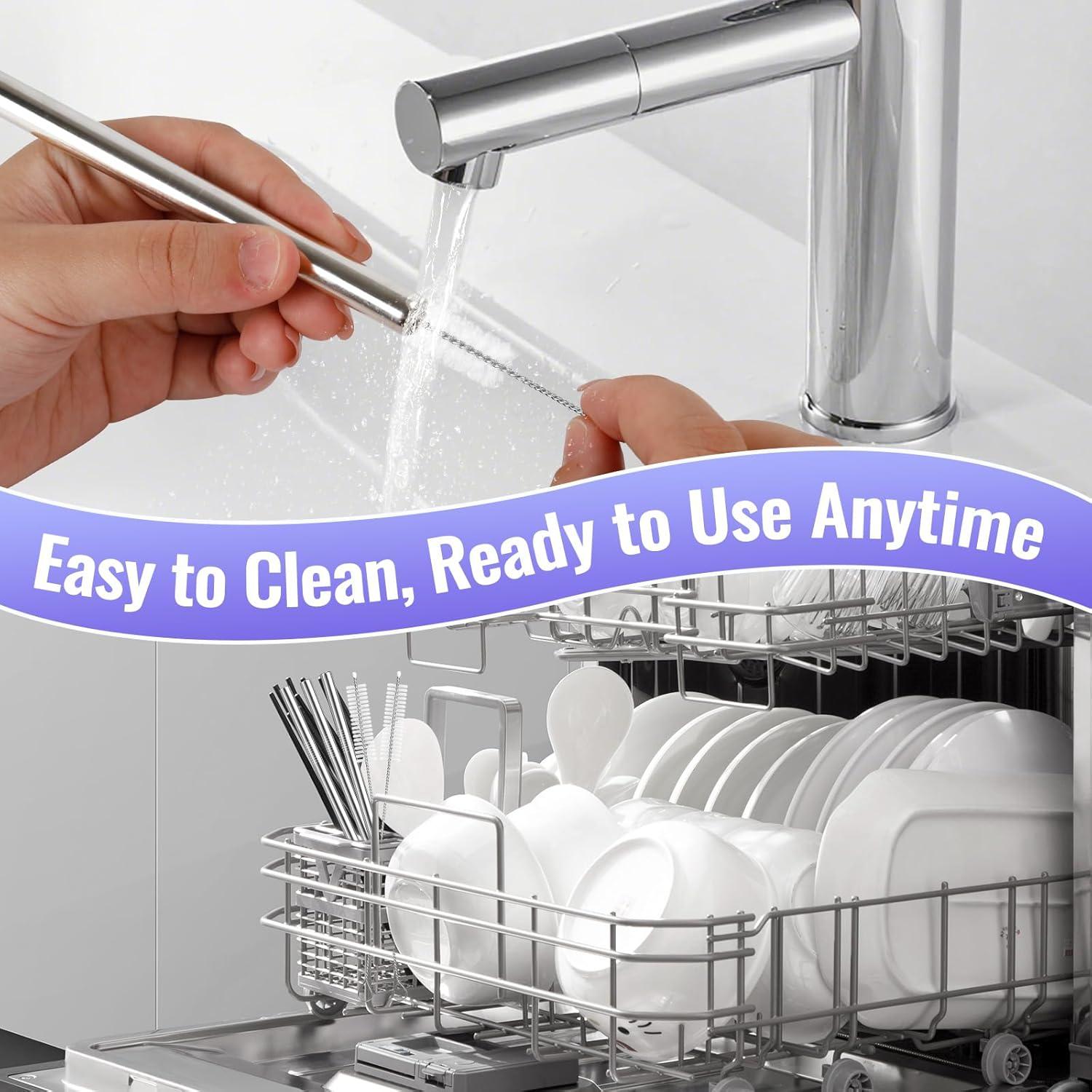 6 Popotes de Acero Inoxidable Reutilizables XHJH para Owala 40oz