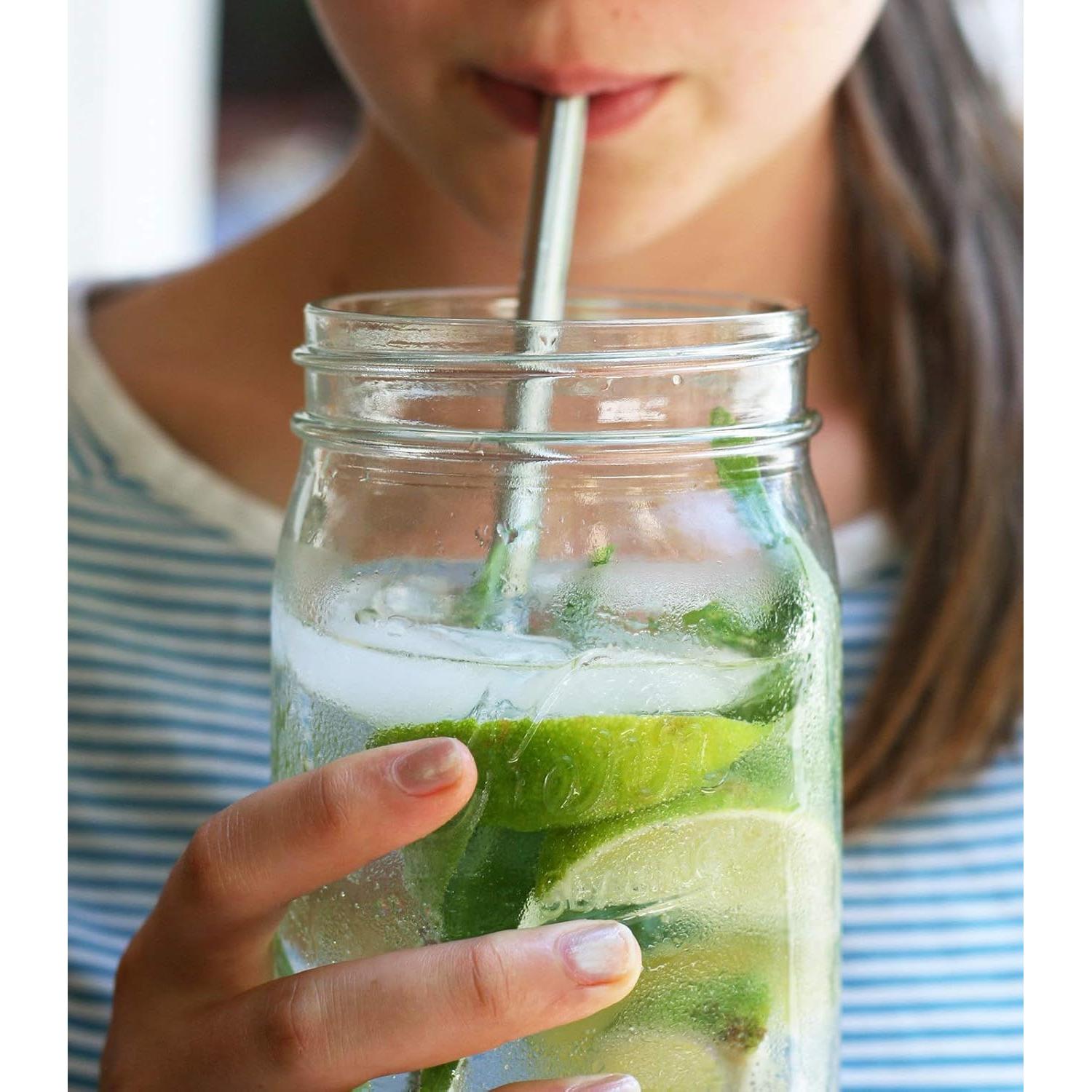 Popotes Reutilizables de Acero Inoxidable U-Konserve 21.6 cm - Set de 2