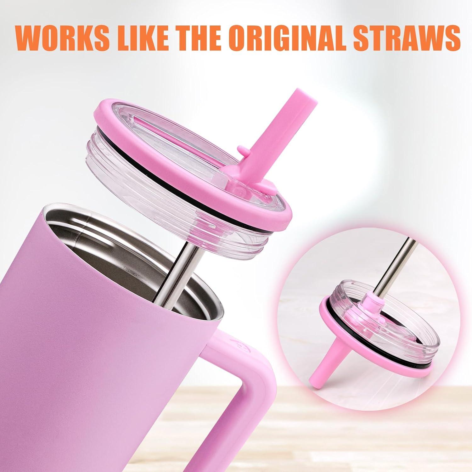 Popotes Metálicos Reutilizables LUCKINEE para HydroJug 40 oz - 6 Pzas