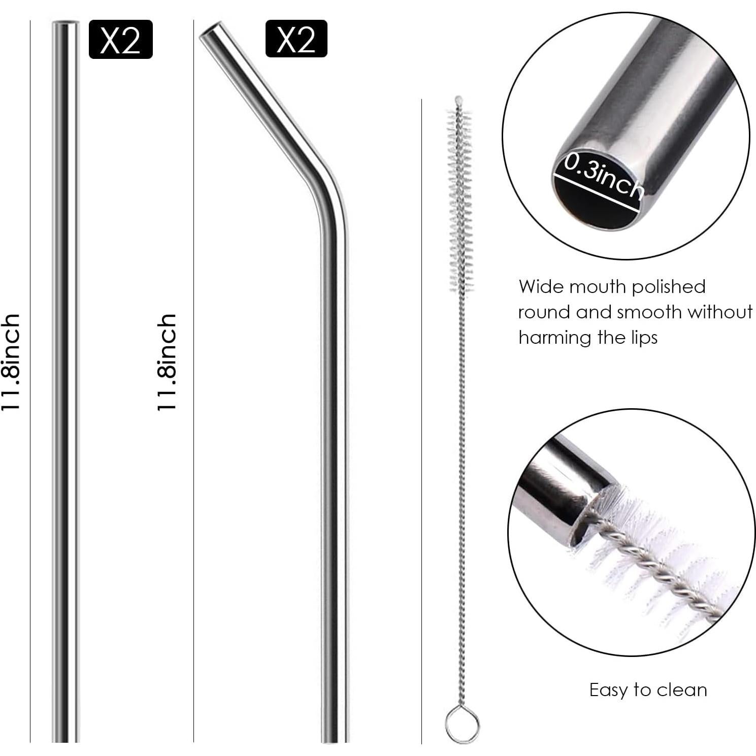 Popotes Reutilizables Acero Inoxidable MCYXX para Vaso 40oz