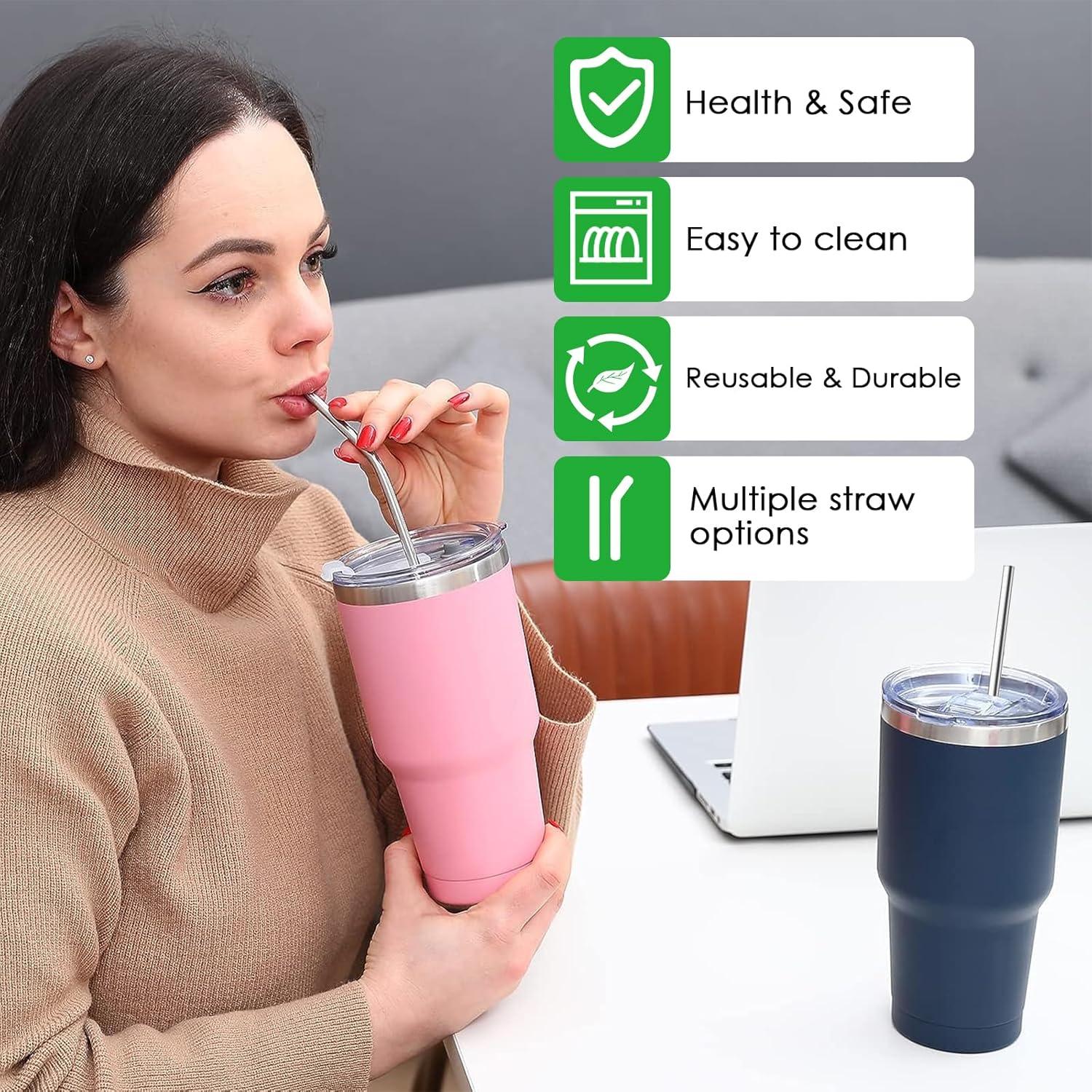 Popotes Reutilizables Acero Inoxidable MCYXX para Vaso 40oz