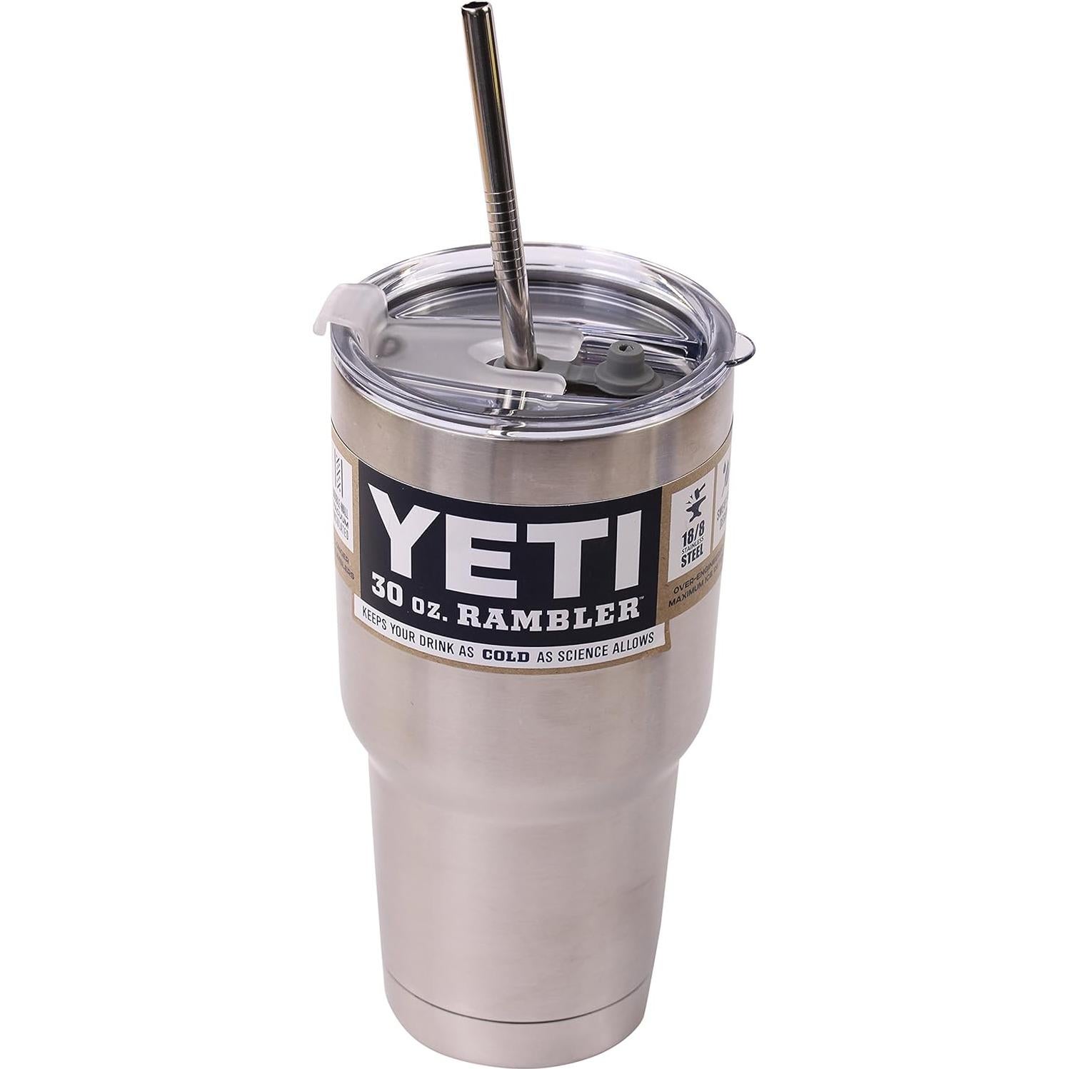 Pajitas Anchas de Acero Inoxidable CocoStraw + Tapa 30 oz