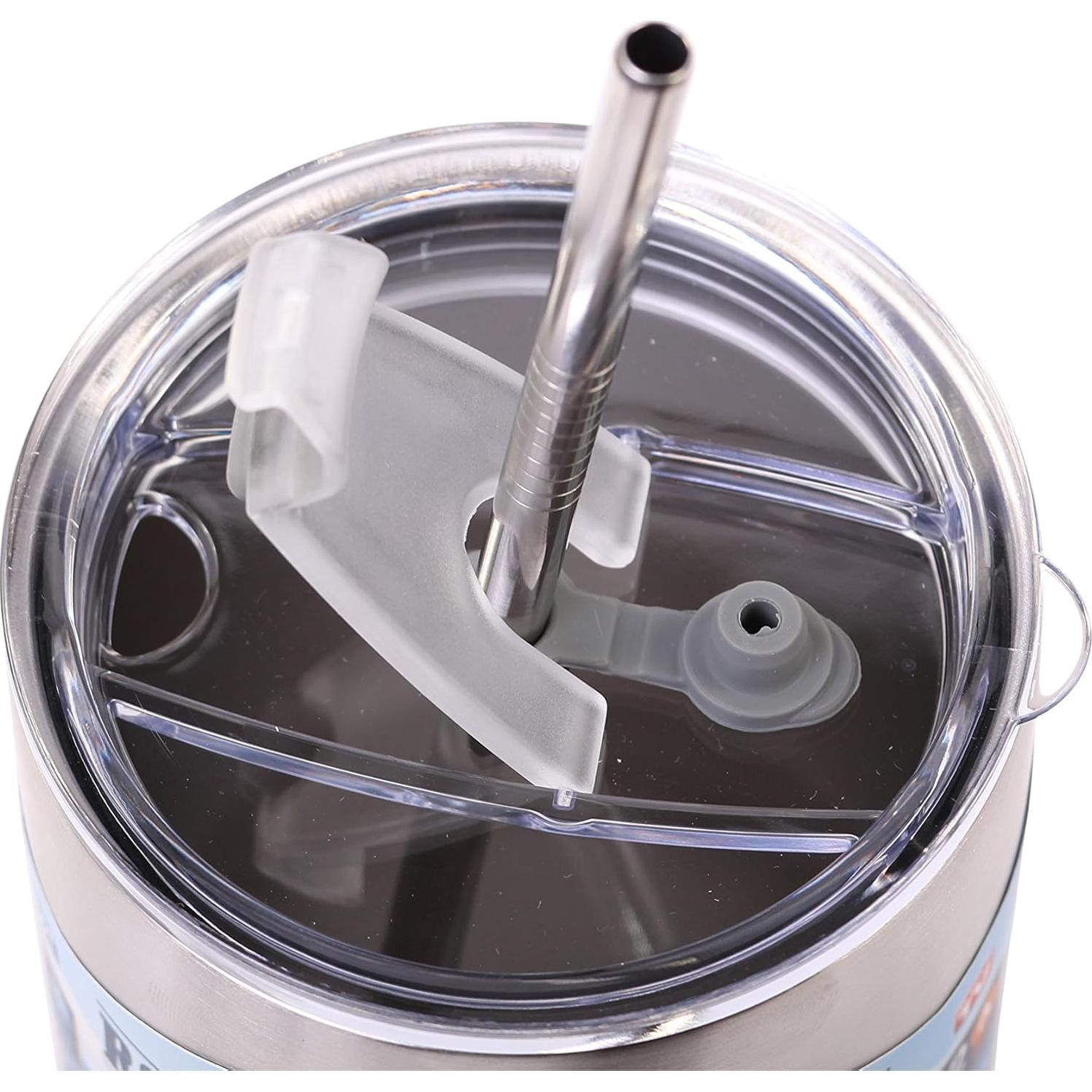 Pajitas Anchas de Acero Inoxidable CocoStraw + Tapa 30 oz