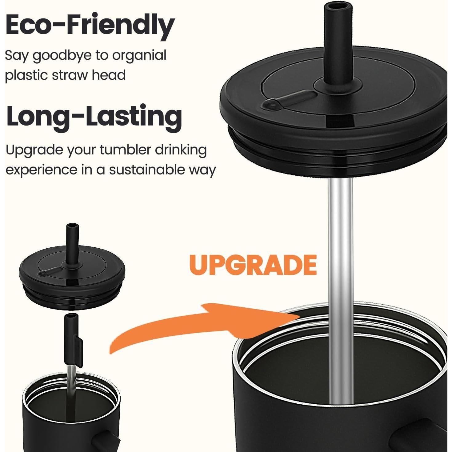 Popotes Reutilizables MIMORE de Acero Inoxidable para Brumate 40 oz - 6 Piezas