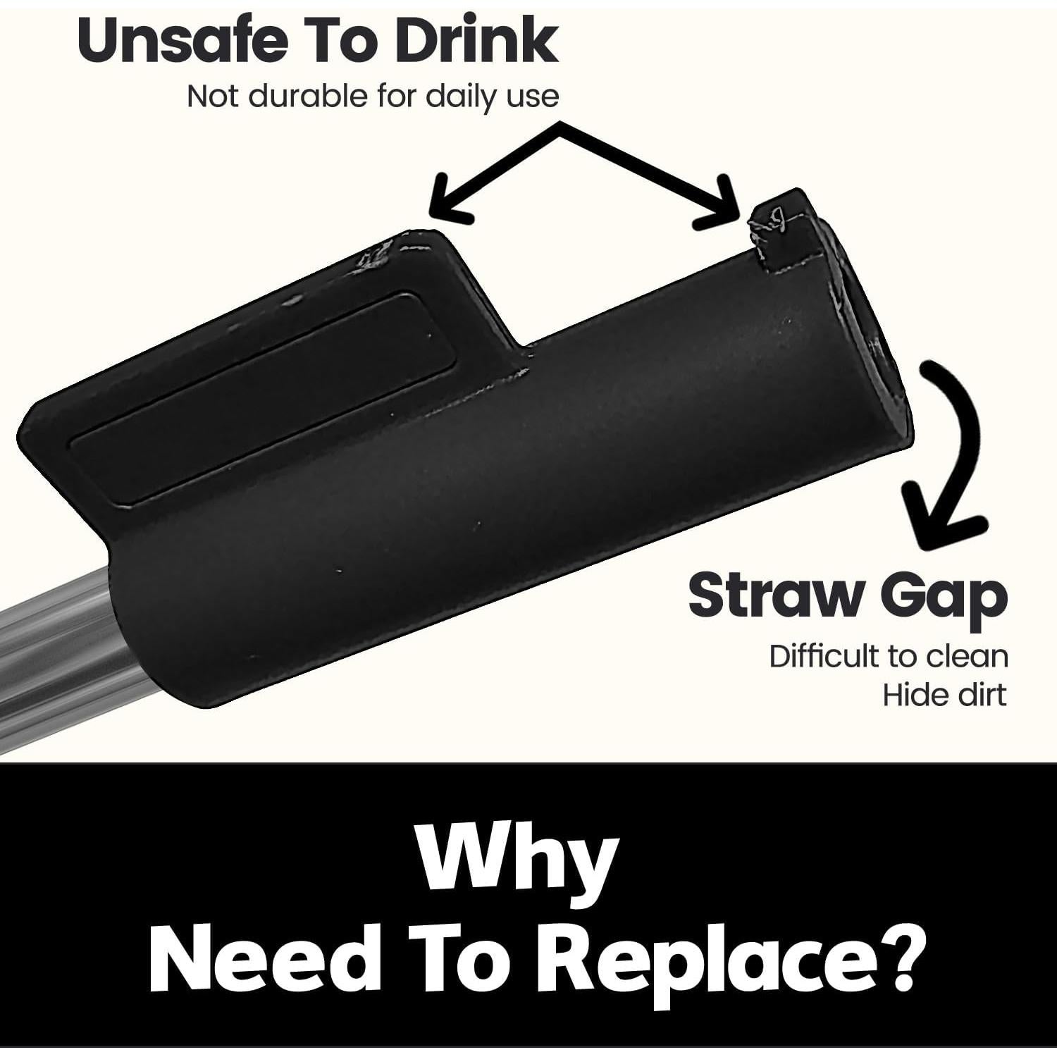 Popotes Reutilizables MIMORE de Acero Inoxidable para Brumate 40 oz - 6 Piezas