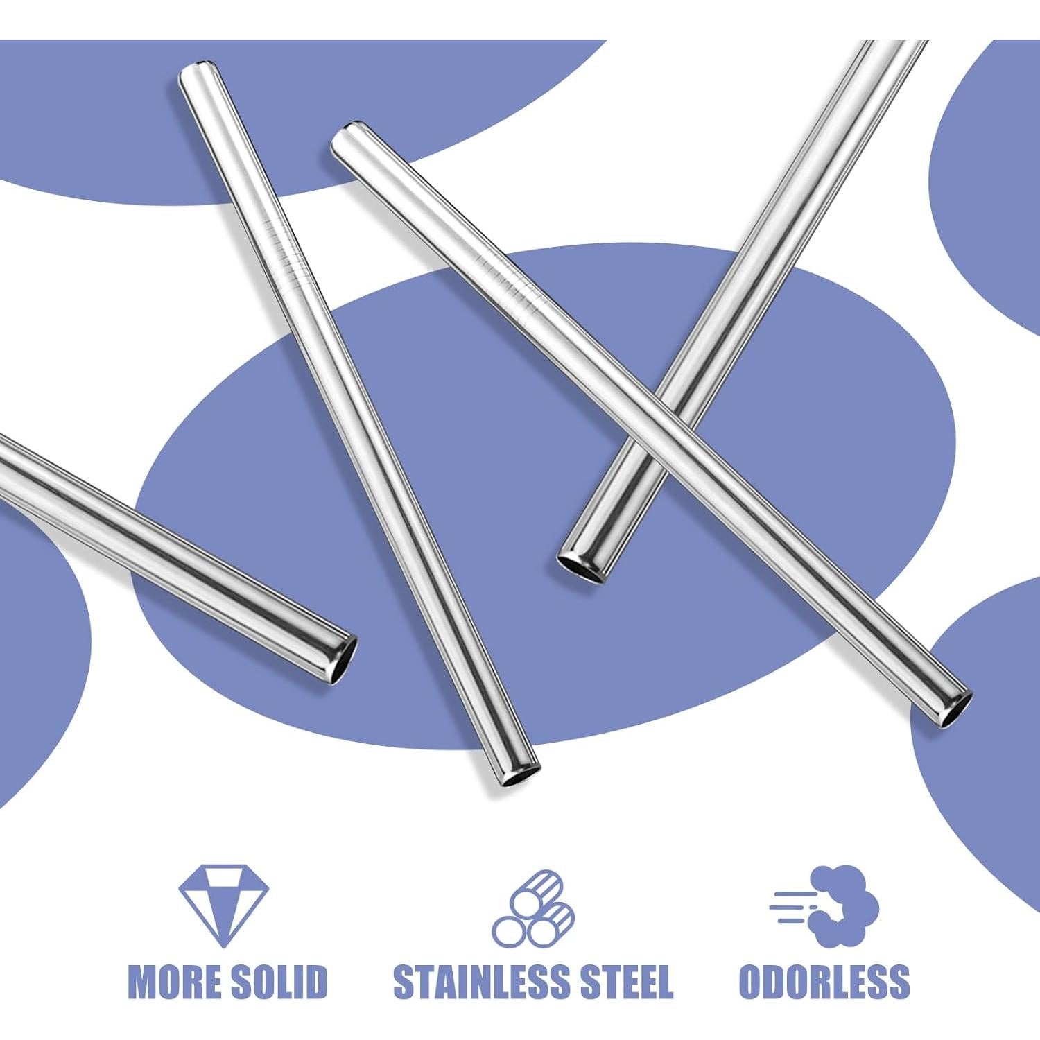 Paquete de 4 Pajillas de Acero Inoxidable LSAUVWN 30oz