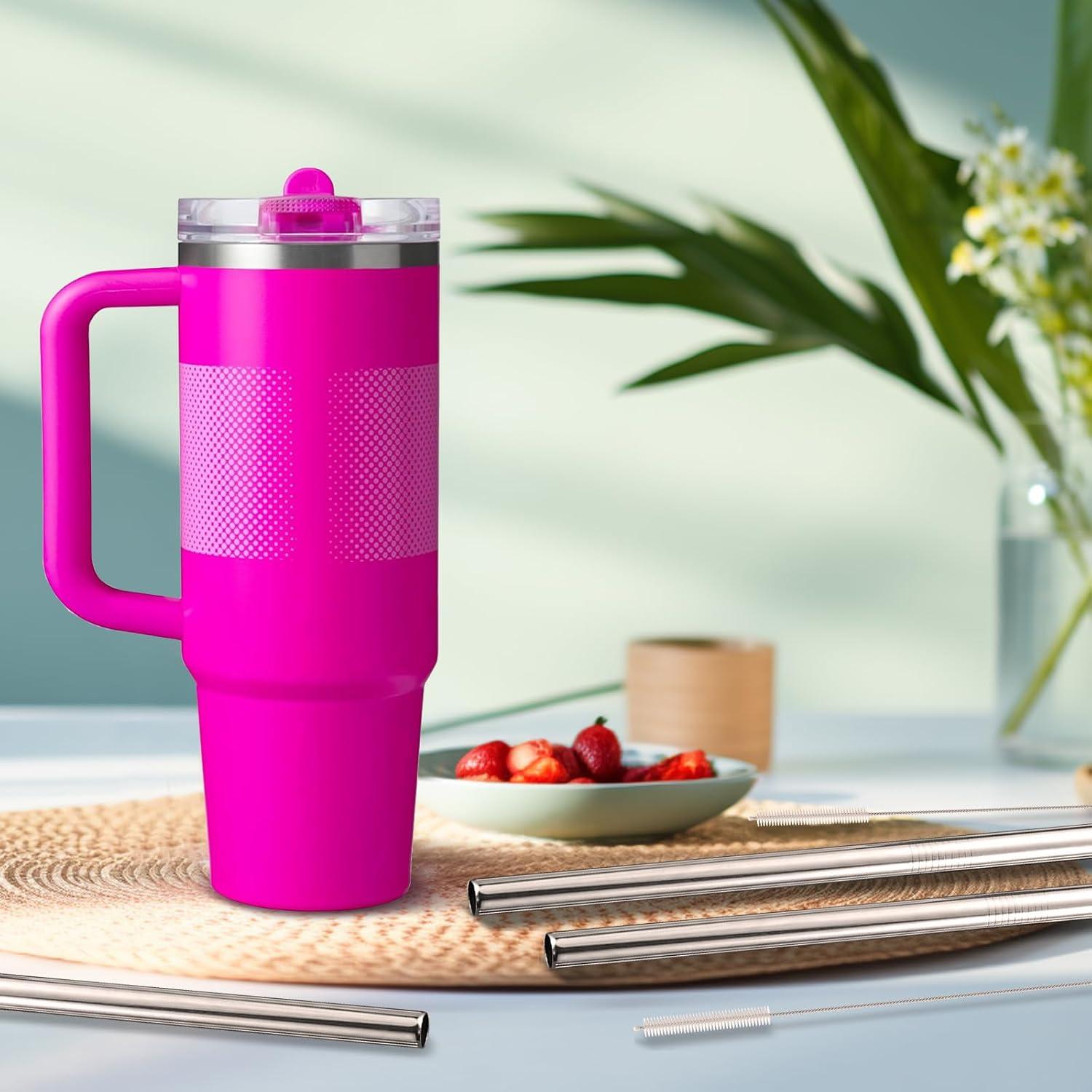 Paquete de 4 Pajillas de Acero Inoxidable LSAUVWN 30oz