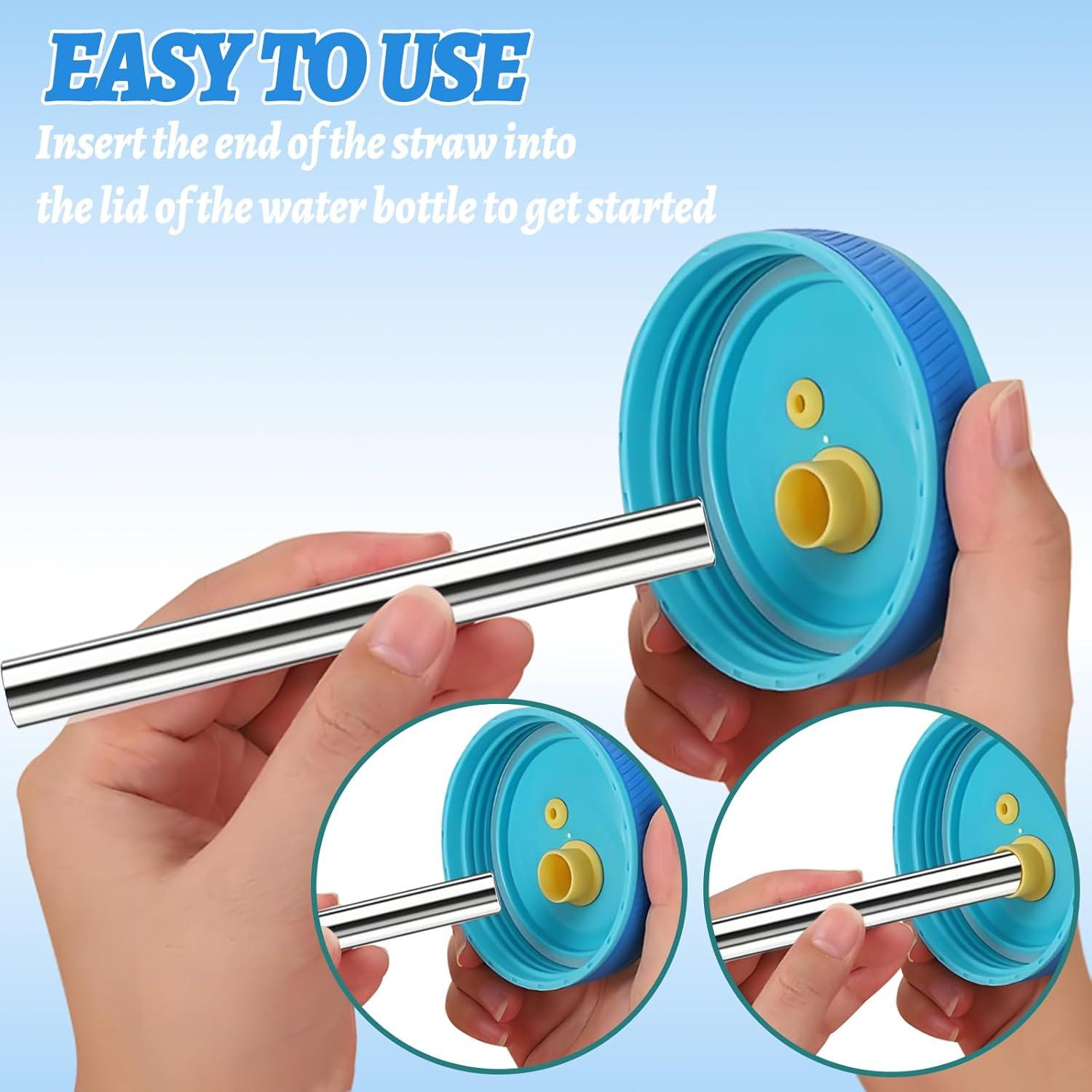 Popotes de Acero Inoxidable Reutilizables 4 Pcs para Botella Zak 15 oz