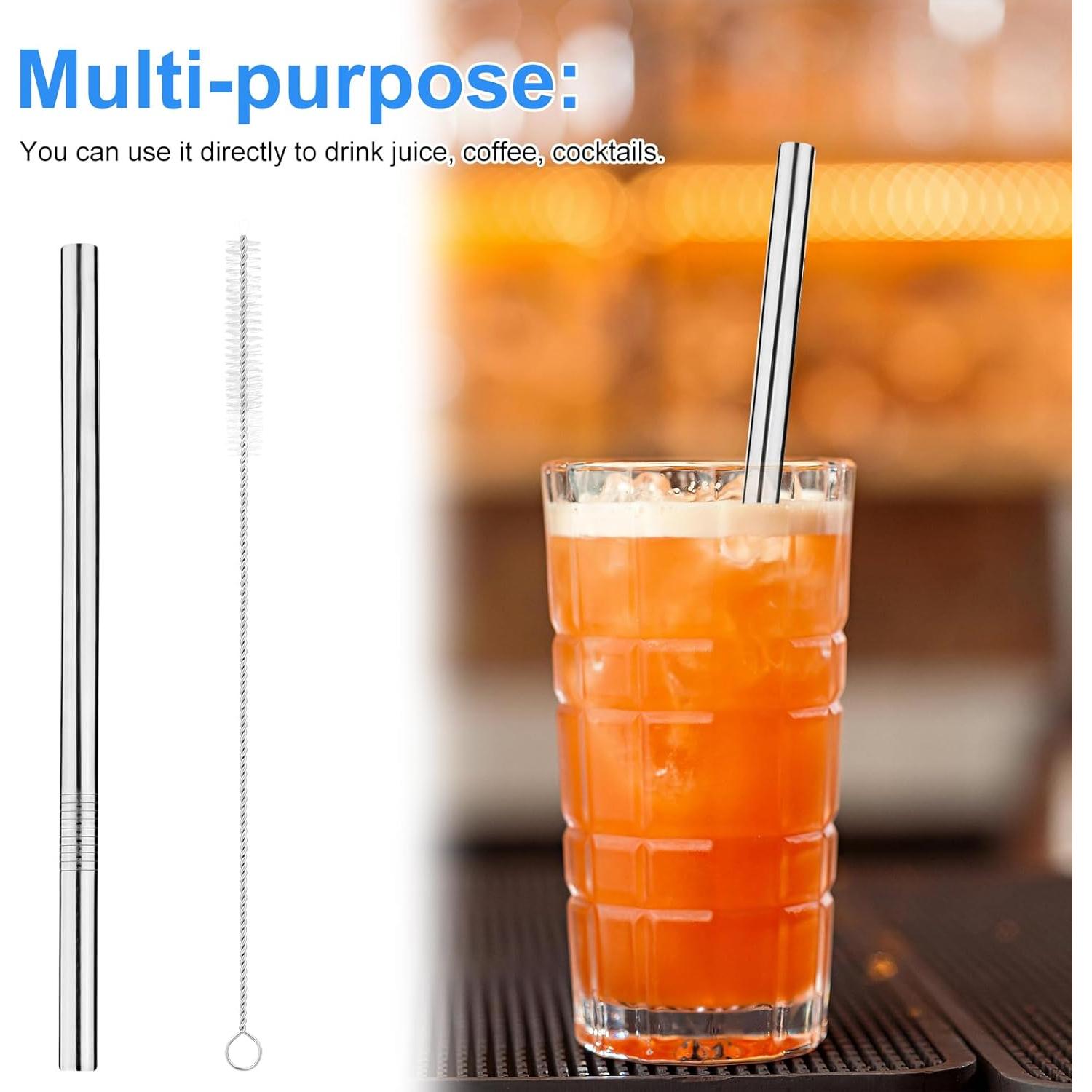 Paquete de 4 Pajillas de Acero Inoxidable Gosknor 19.5 cm