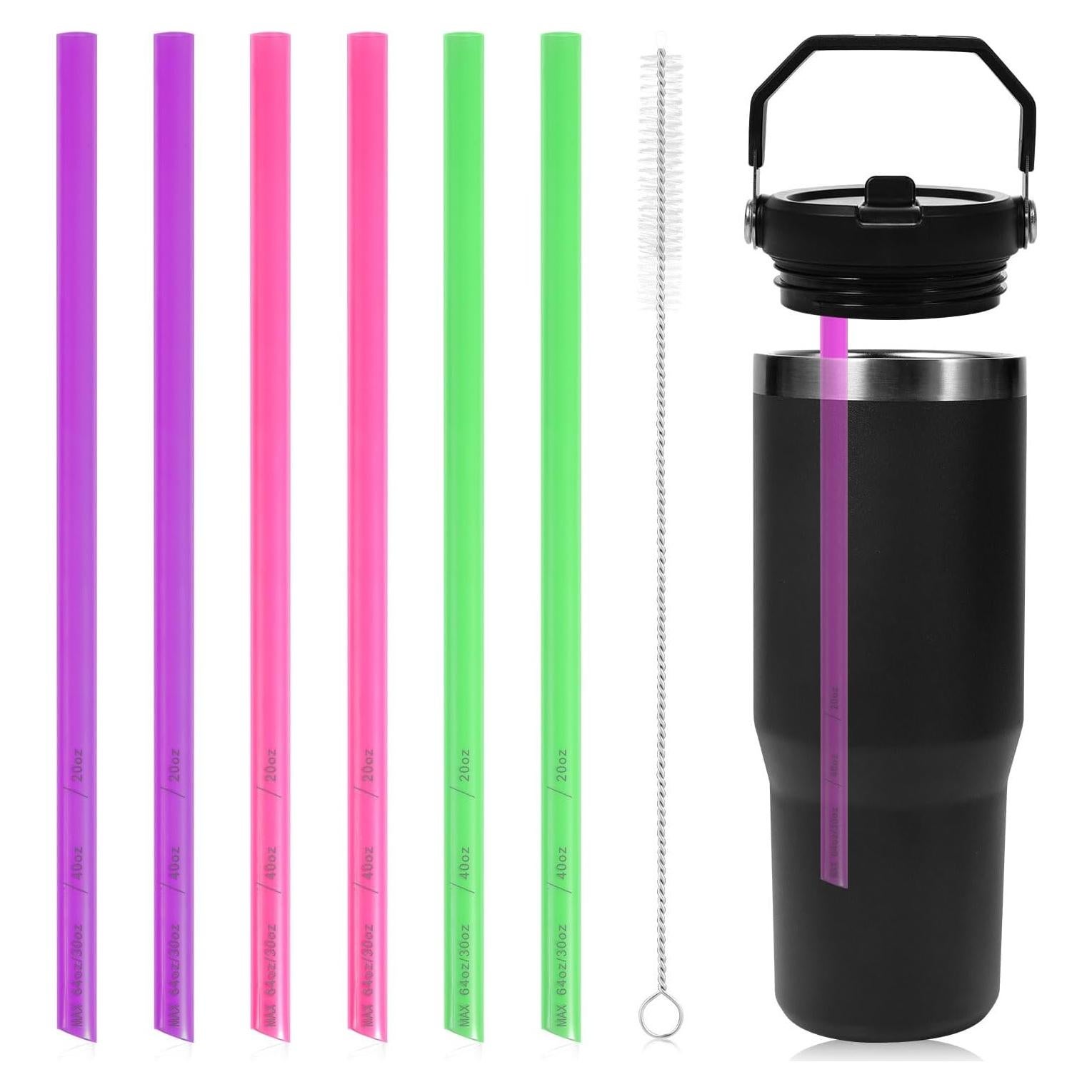 6 Popotes Reutilizables PEUTIER para Vaso Stanley 20-64oz