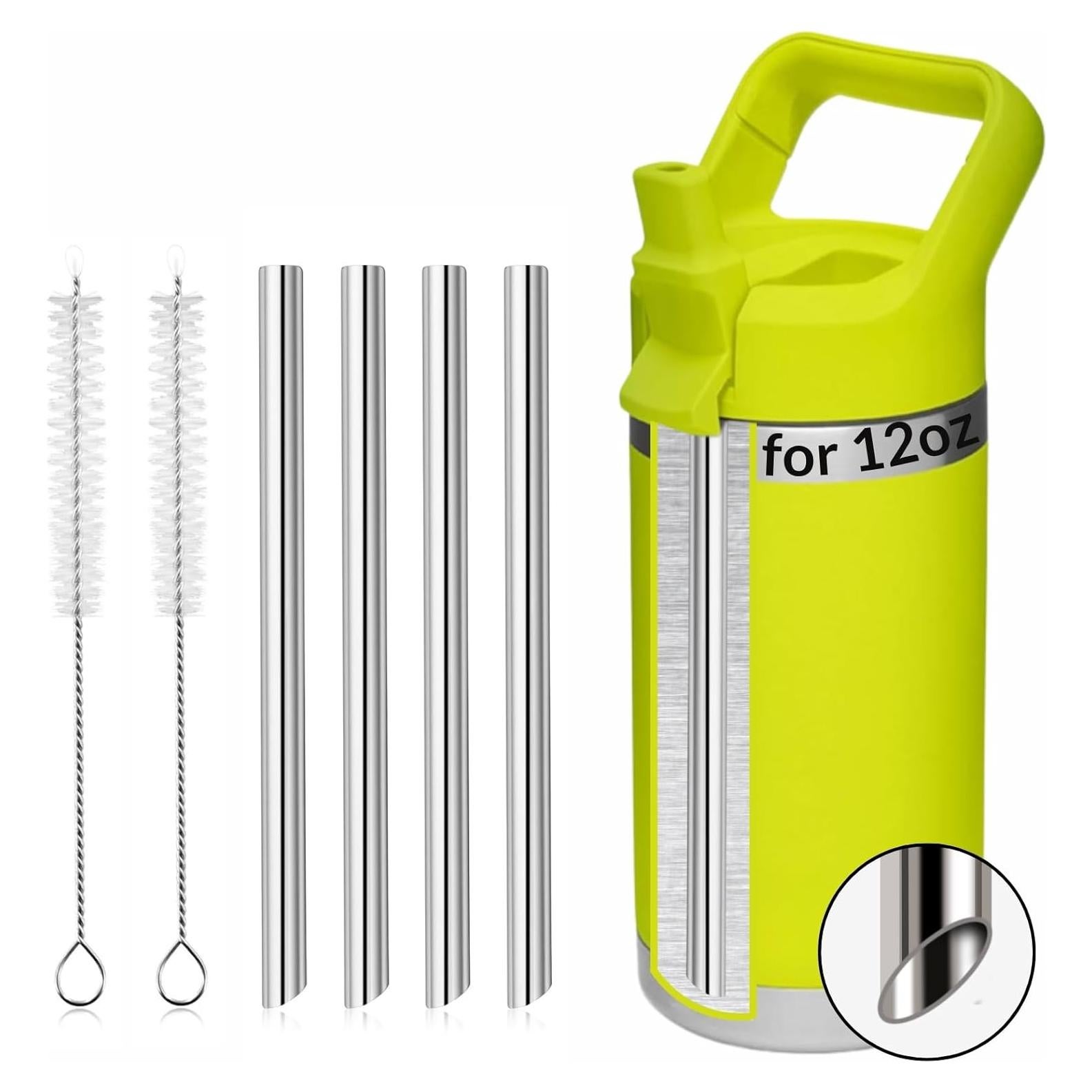 4 Pajillas de Acero Inoxidable YINORD para Botella YETI 355ml