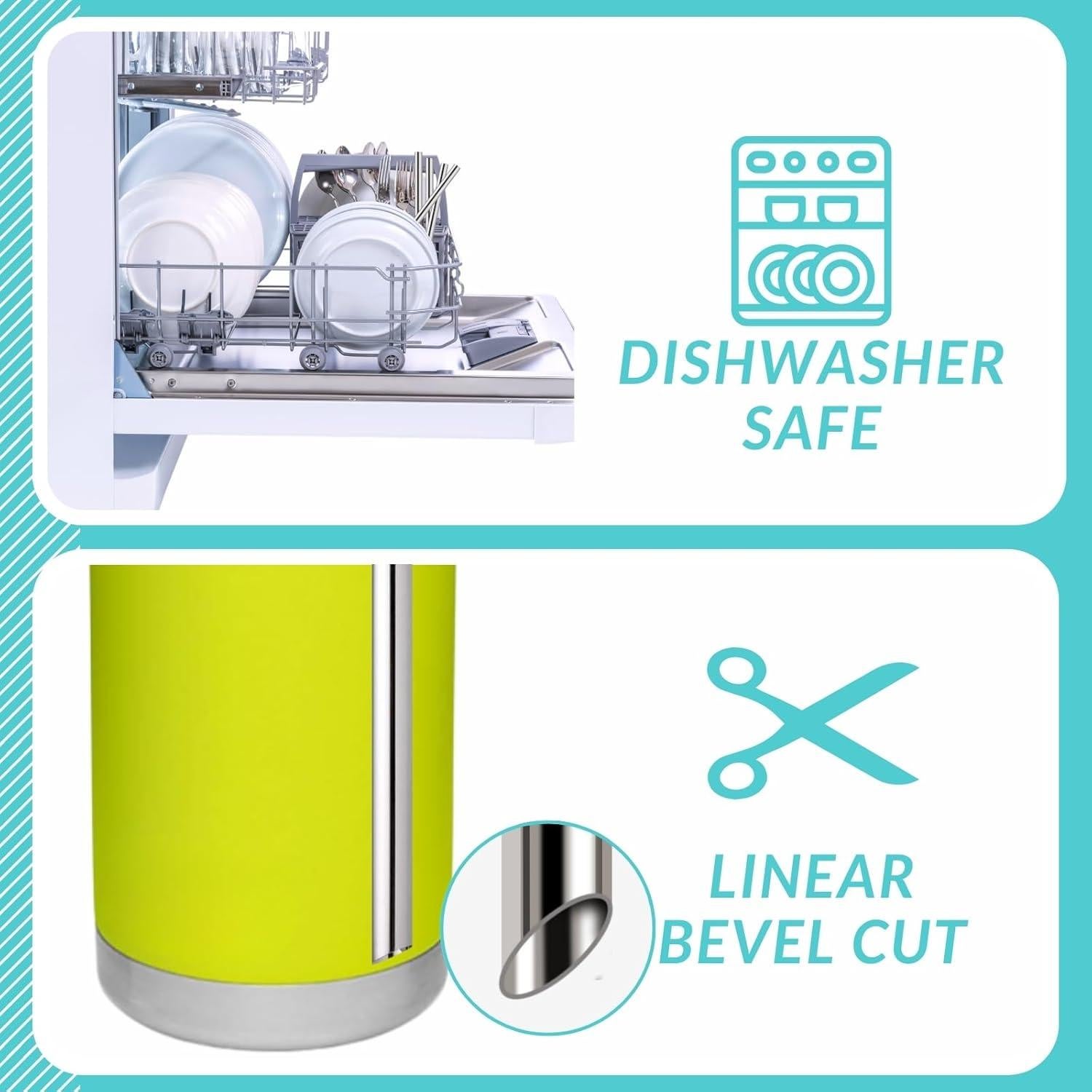 4 Pajillas de Acero Inoxidable YINORD para Botella YETI 355ml