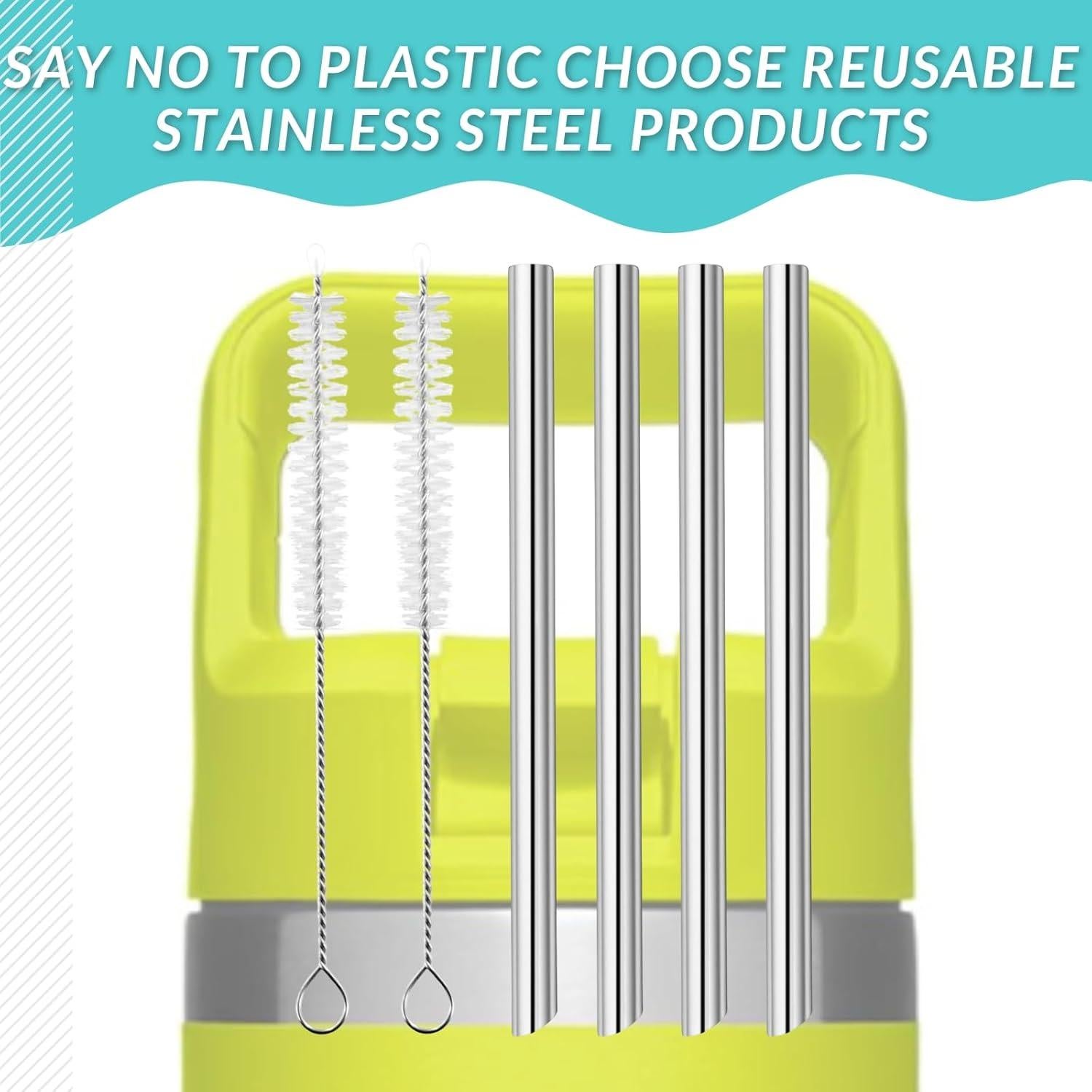 4 Pajillas de Acero Inoxidable YINORD para Botella YETI 355ml