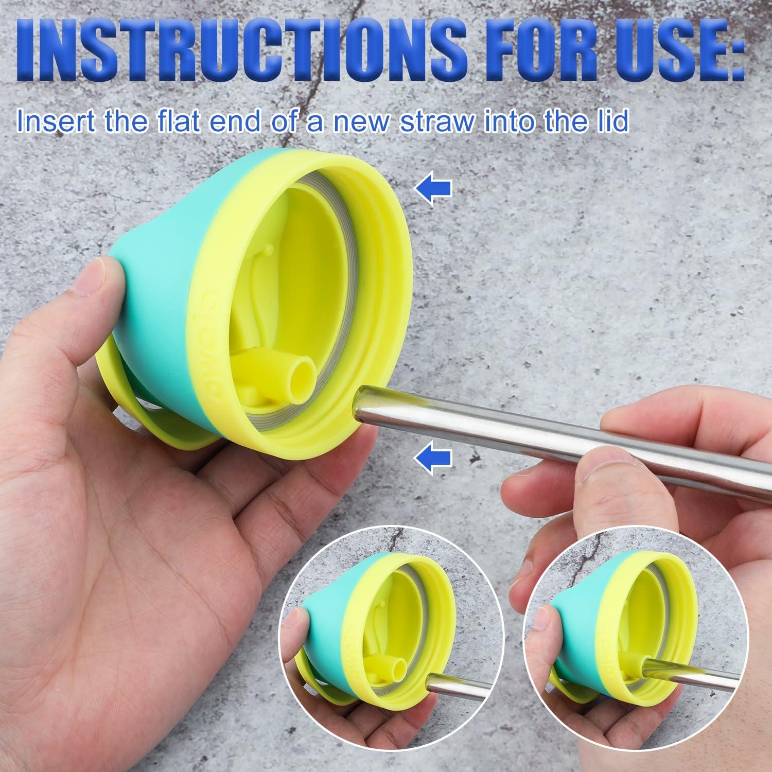 4 Pajitas de Acero Inoxidable PEUTIER + 2 Cepillos de Limpieza