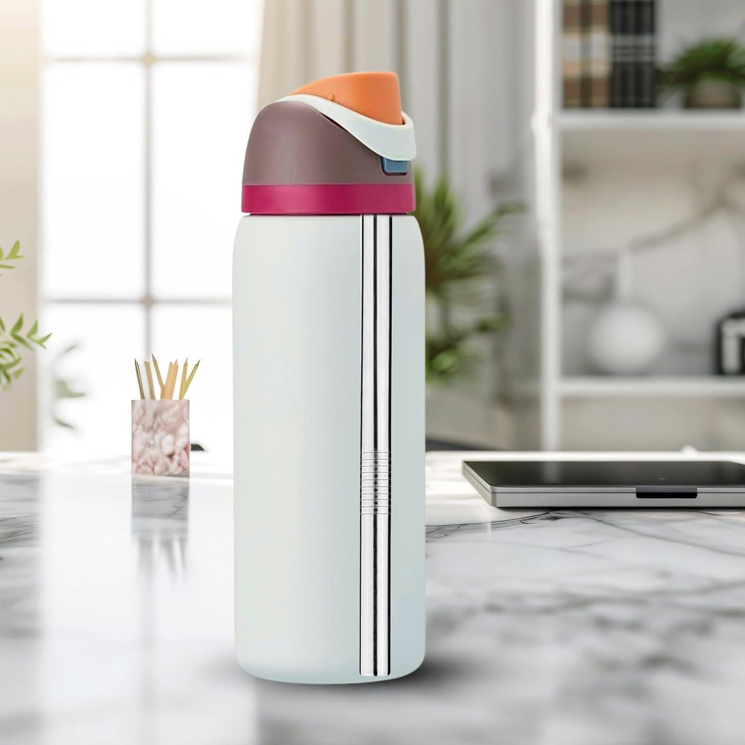 4 Popotes de Metal Reemplazo BOXOB para Owala Kids 16oz