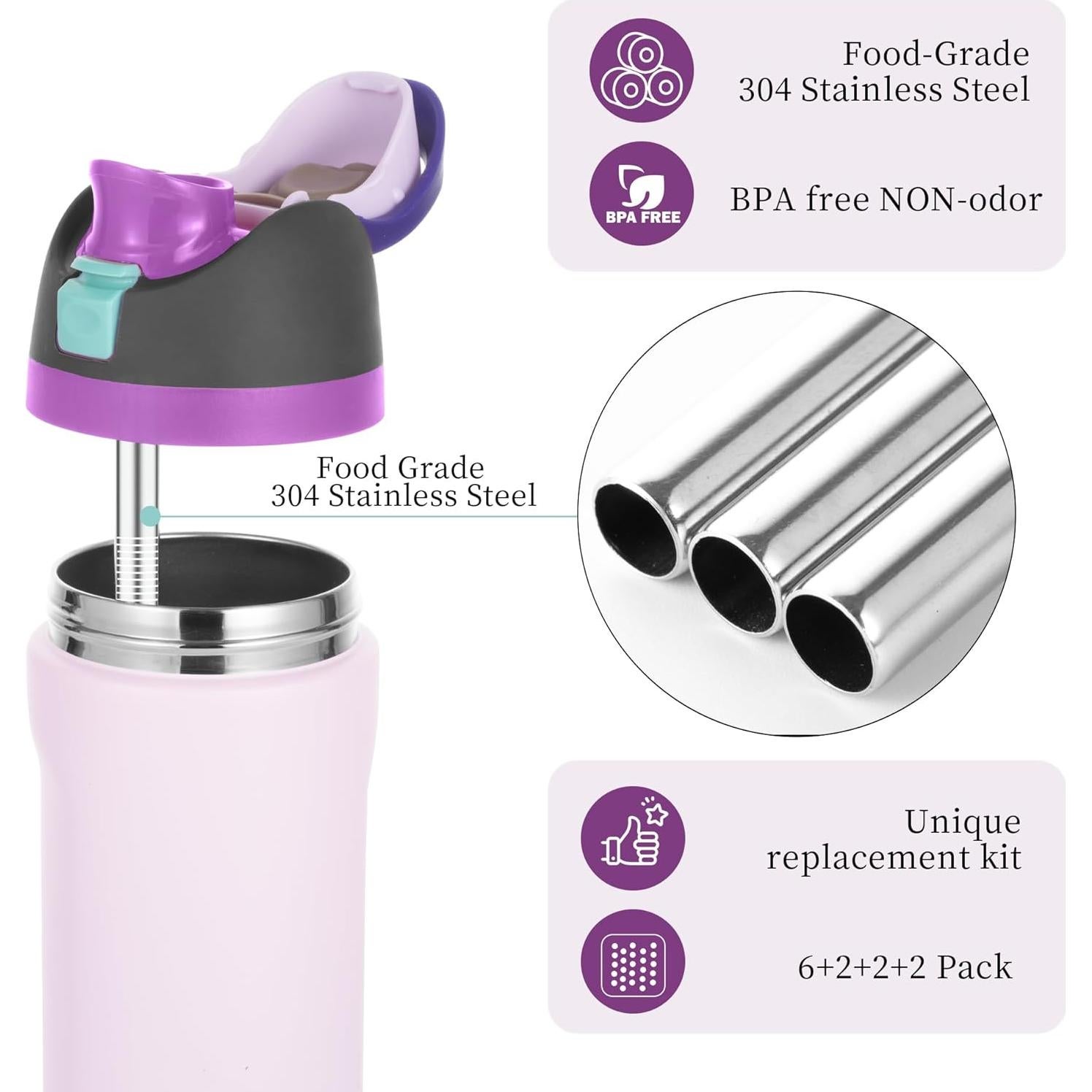 Kit de Pajitas Reutilizables NFAMRZCAR para Owala 24oz/32oz