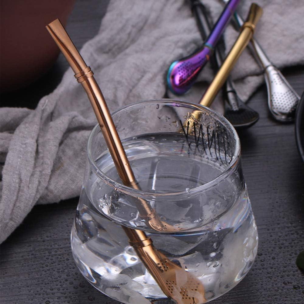 Cuchara Filtro de Acero Inoxidable 5 Colores con Cepillo