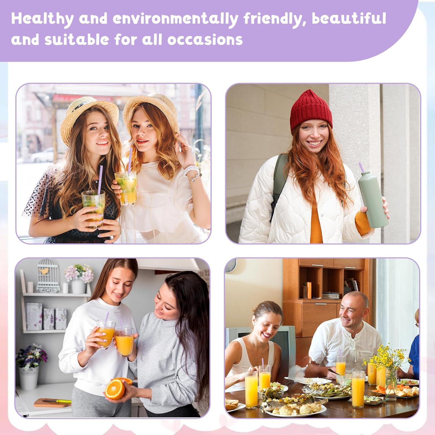 20 Sets de Pajitas Reutilizables Simarro con Estuche y Cepillos