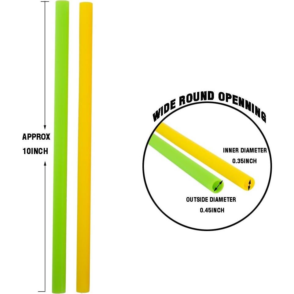 Pajitas de Silicona Reutilizables Mcool 8Pcs para Batidos 25.4cm