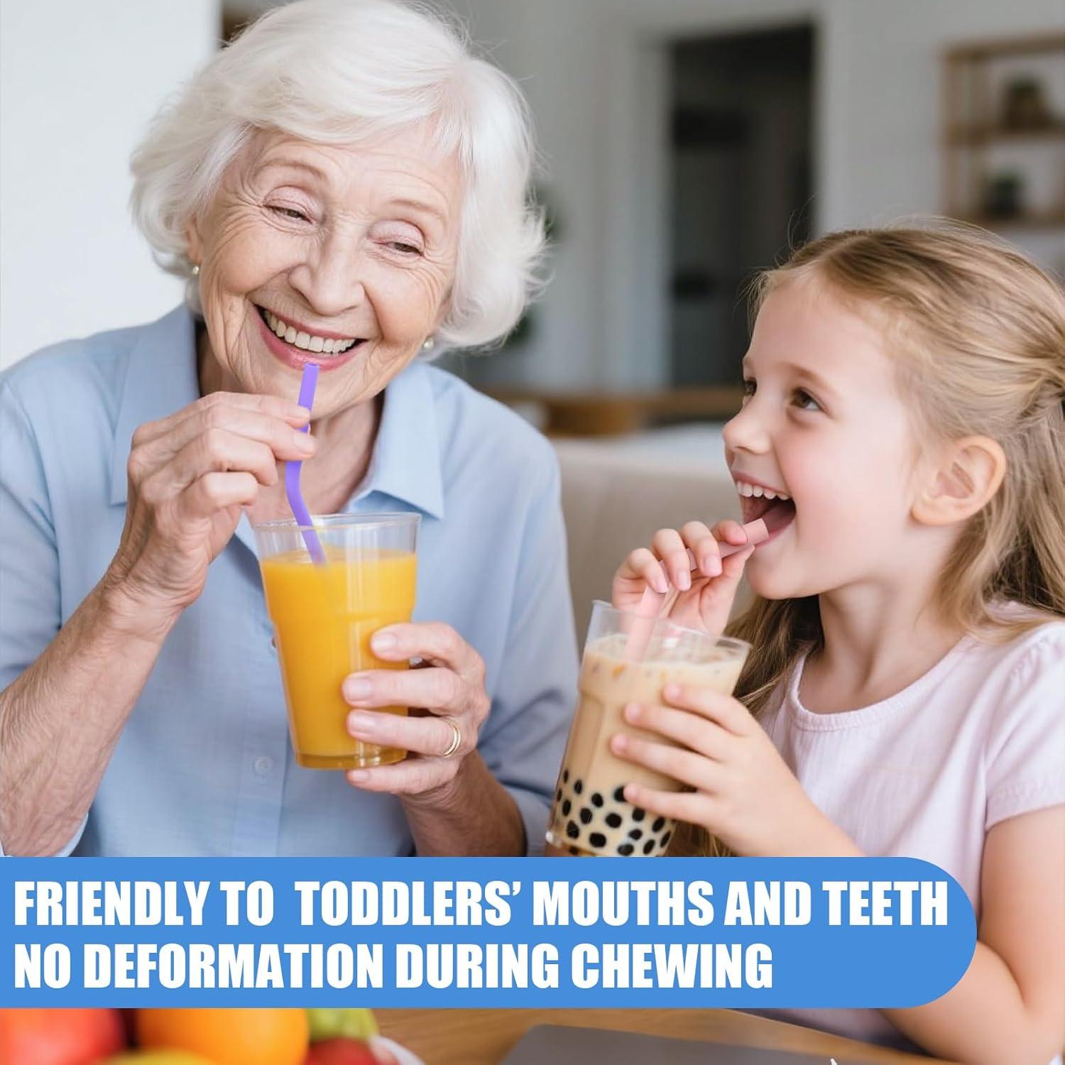 Popotes de Silicona Reutilizables Ullnosoo 9 Piezas 25.4 cm