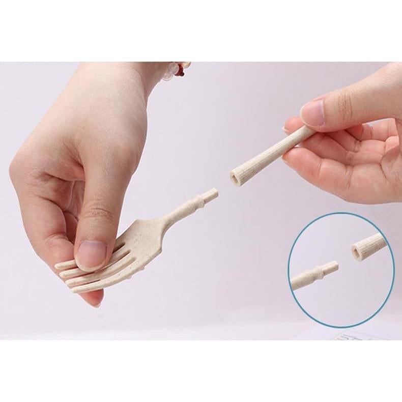 Set de Cubiertos Plegables JCSMARTEC 4 Piezas con Estuche