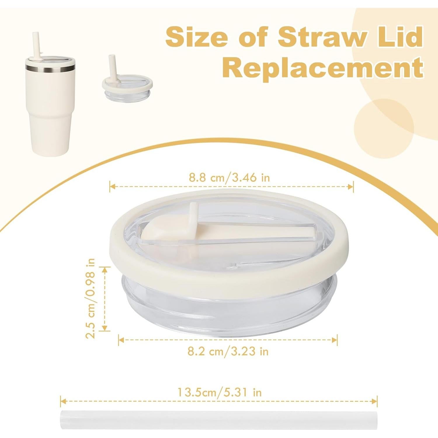 Tapa de Reemplazo para Vaso Stanley Quencher 20 oz - 2 PCS Marfil