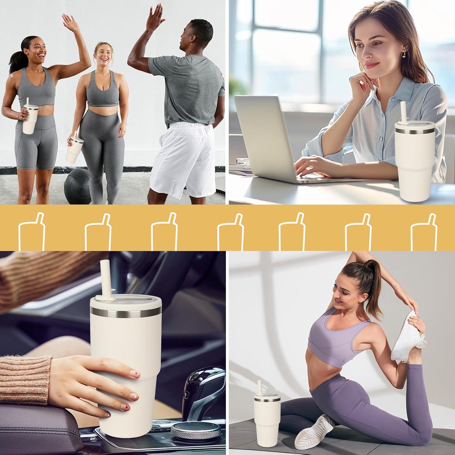 Tapa de Reemplazo para Vaso Stanley Quencher 20 oz - 2 PCS Marfil