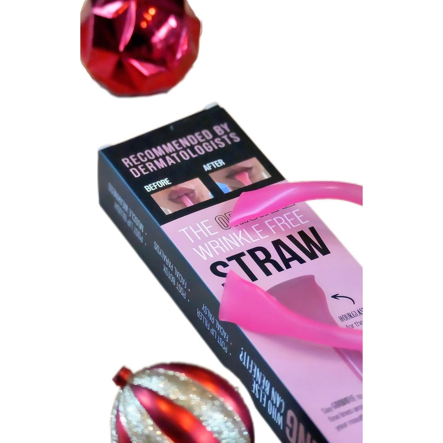 Popote Reutilizable Sipface 30 cm Rosa Translúcido - 2 Pcs