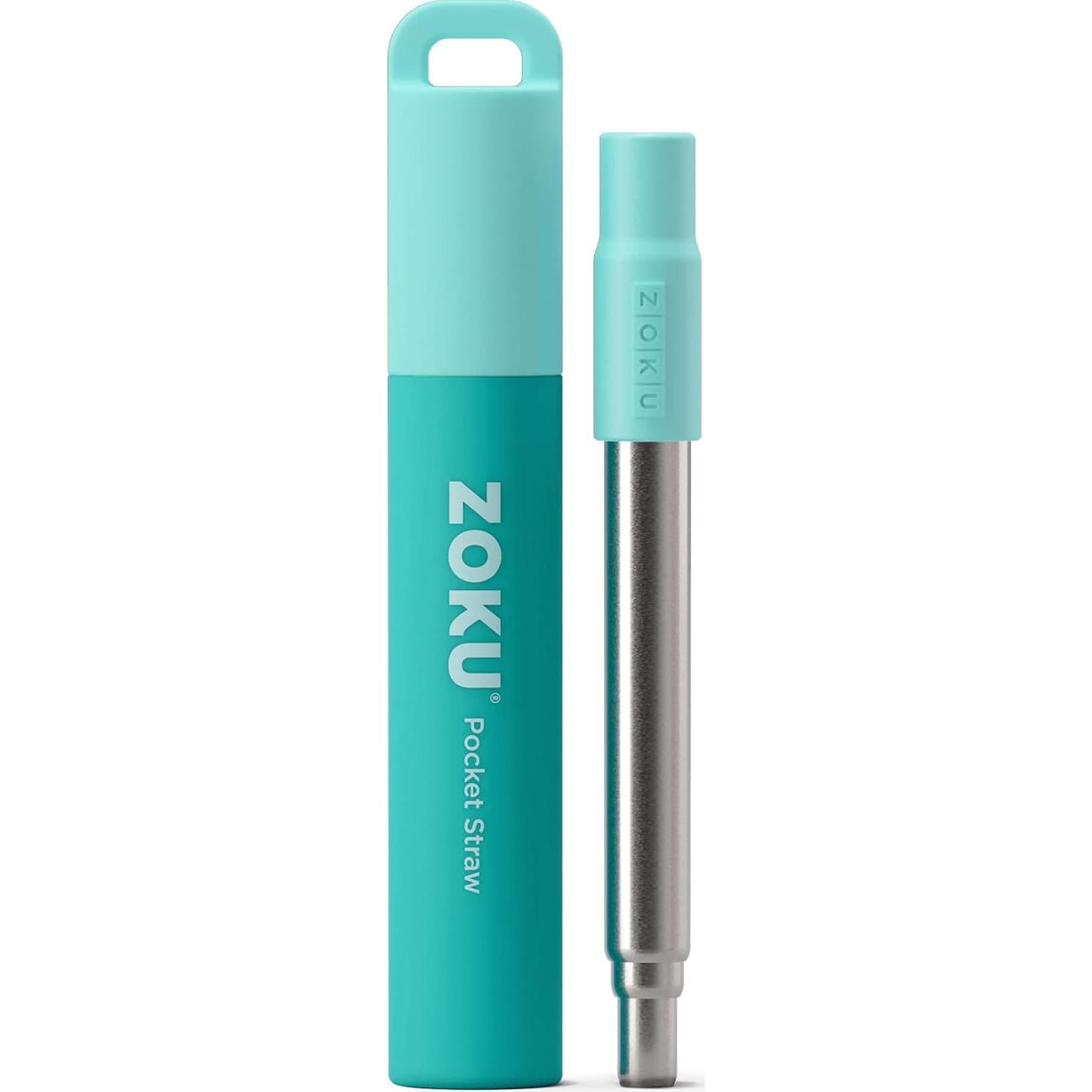 Juego de Utensilios de Bolsillo y Popote Plegable ZOKU Teal