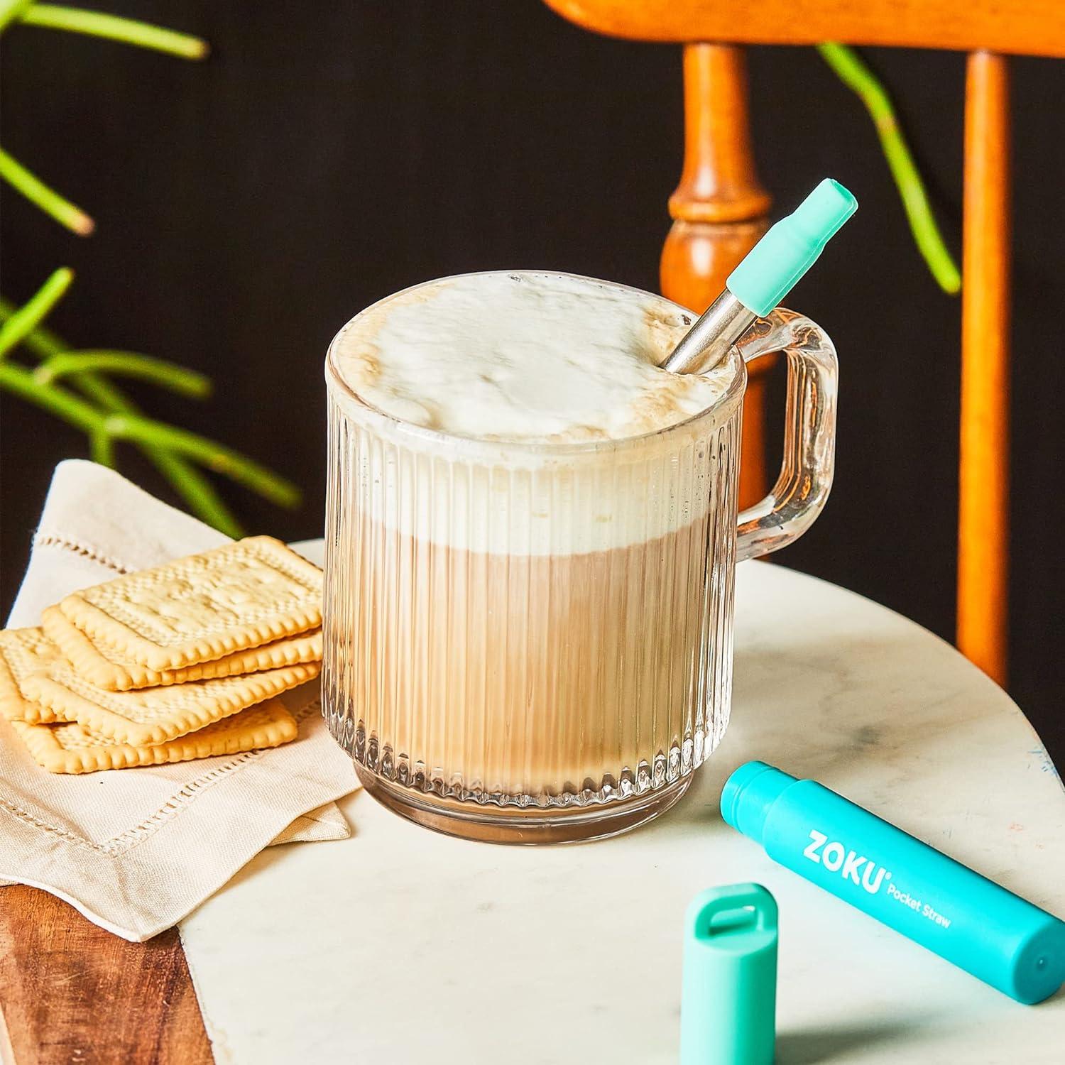 Juego de Utensilios de Bolsillo y Popote Plegable ZOKU Teal