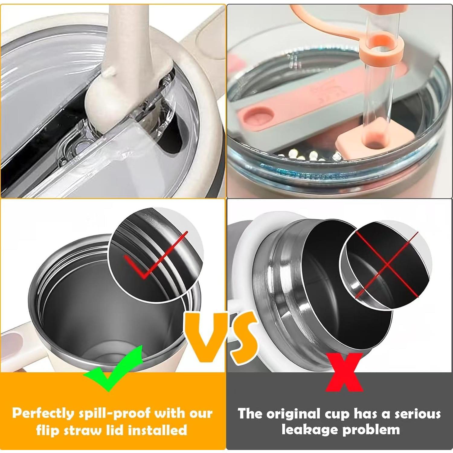 Tapa de paja extraíble AIMIYAYA para taza 40 oz (1.18L) 2 piezas