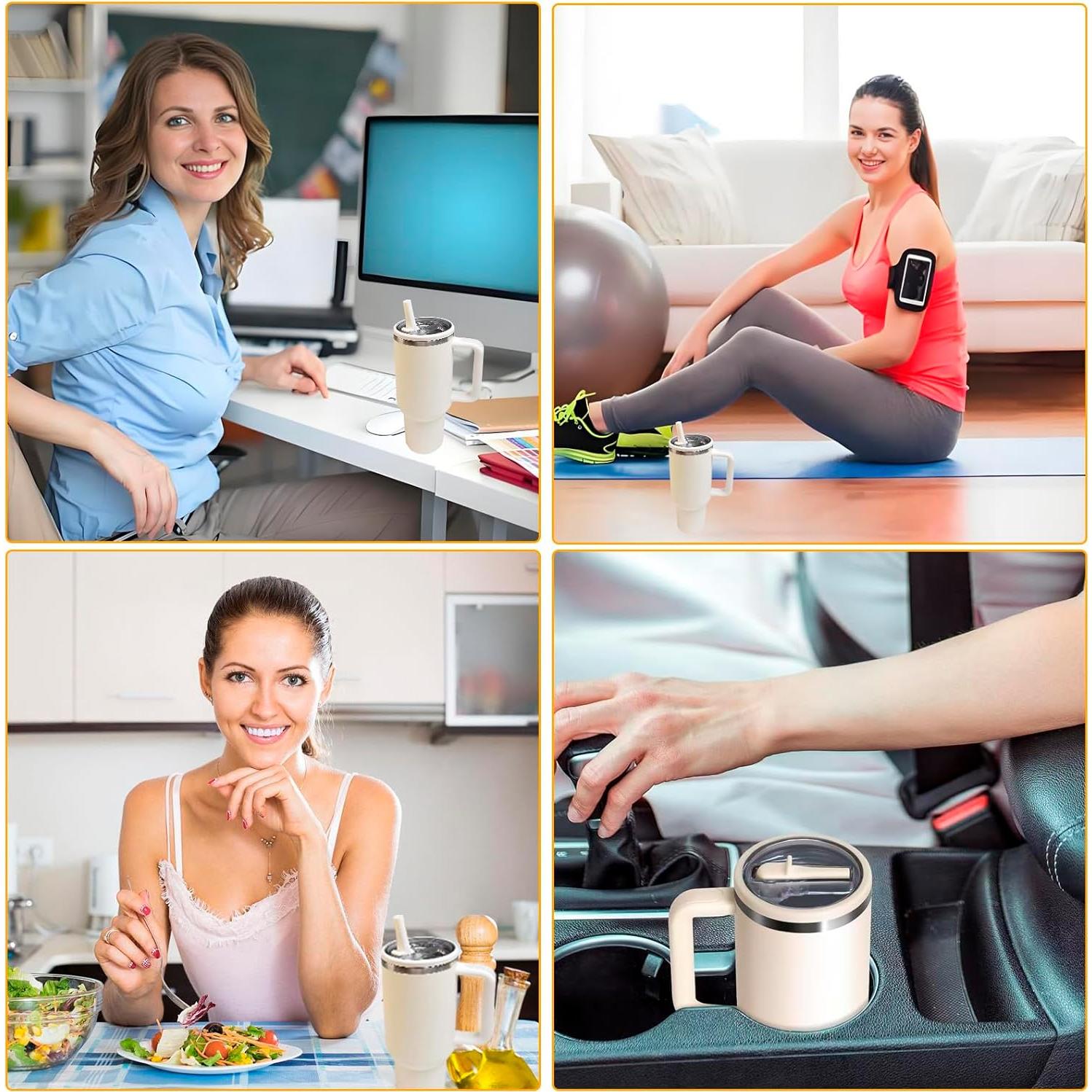 Tapa de paja extraíble AIMIYAYA para taza 40 oz (1.18L) 2 piezas