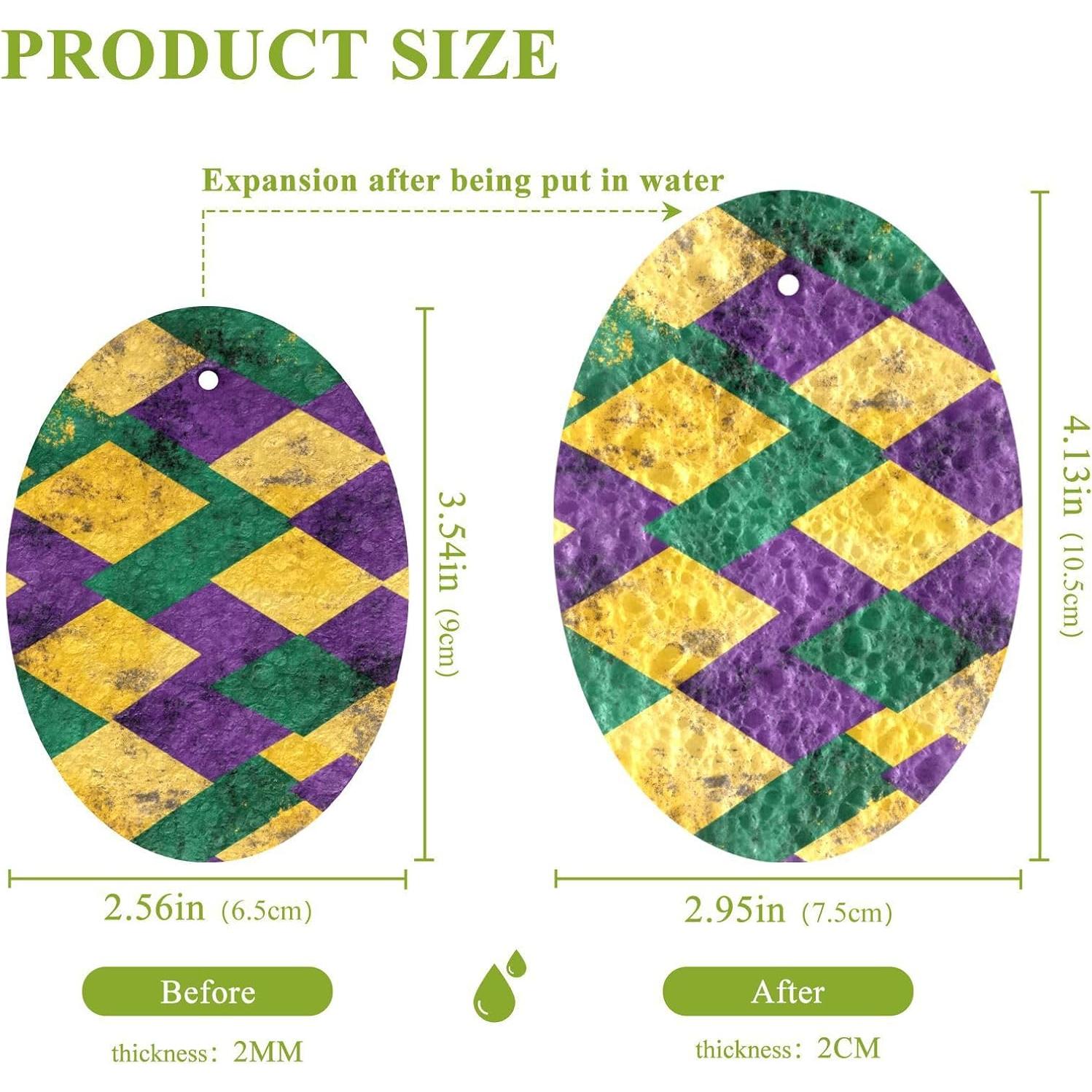 Juego de 3 Esponjas de Fregar Jihqo Ovaladas 9x6.5 cm