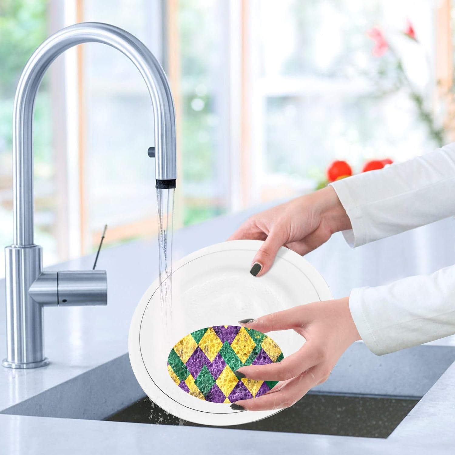 Juego de 3 Esponjas de Fregar Jihqo Ovaladas 9x6.5 cm