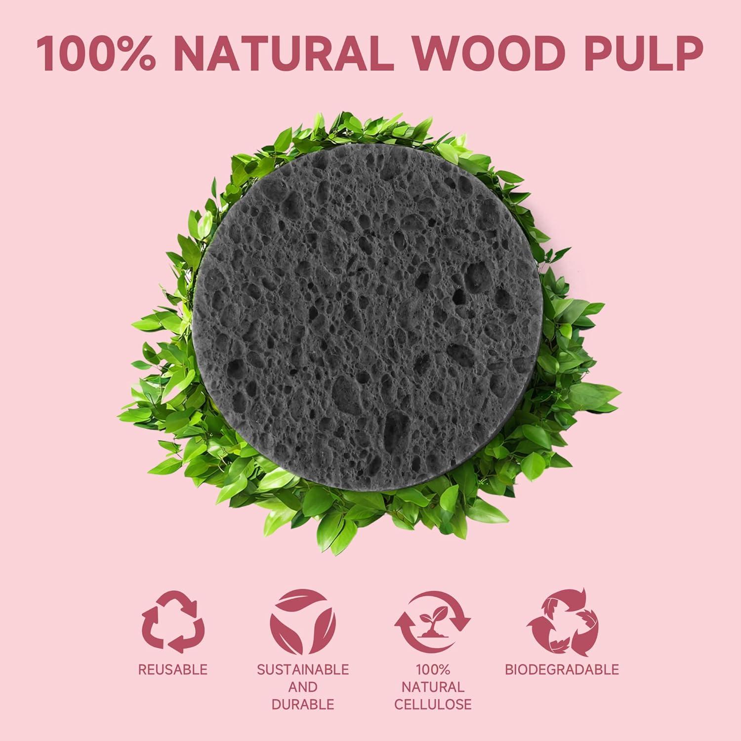 Esponjas Faciales Comprimidas LILAC 100% Celulosa Ecológicas