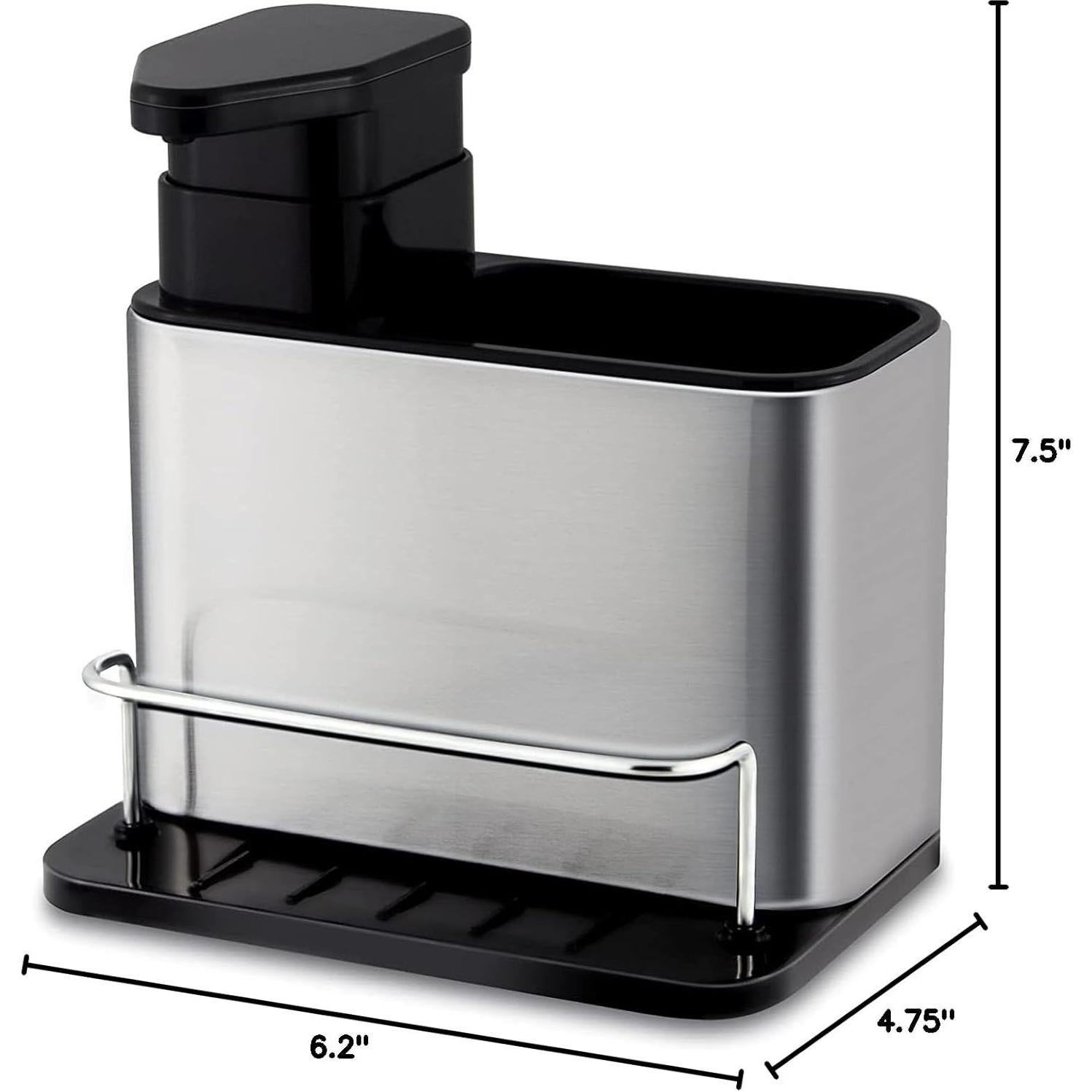 Dispensador de Jabón 3-en-1 TESOT Acero Inoxidable 0.45 kg